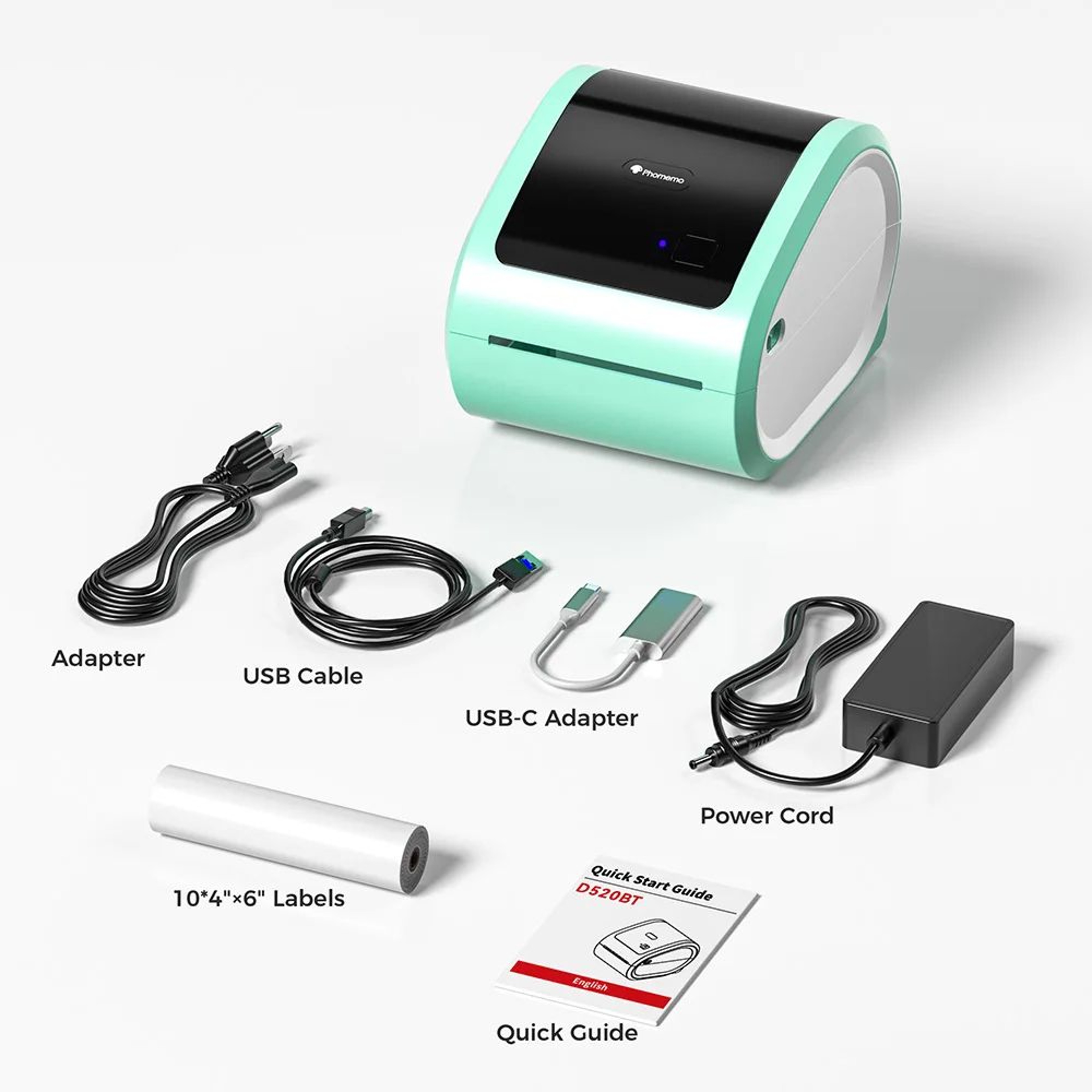 Phomemo D520BT Wireless Bluetooth 4x6 Thermal Shipping Label Printer 10