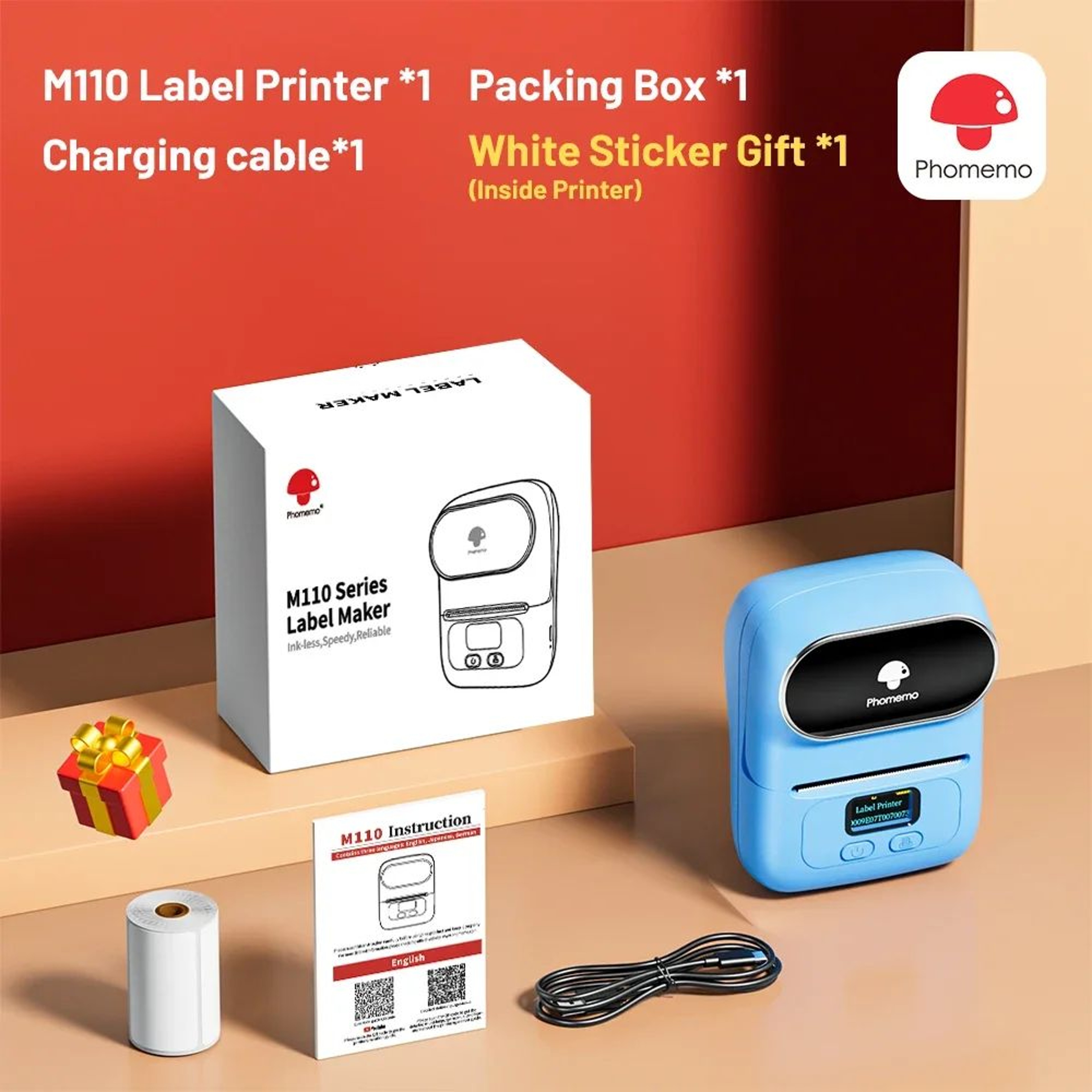 Phomemo M110 Portable Thermal Label Printer For Stickers And Price Tags 17