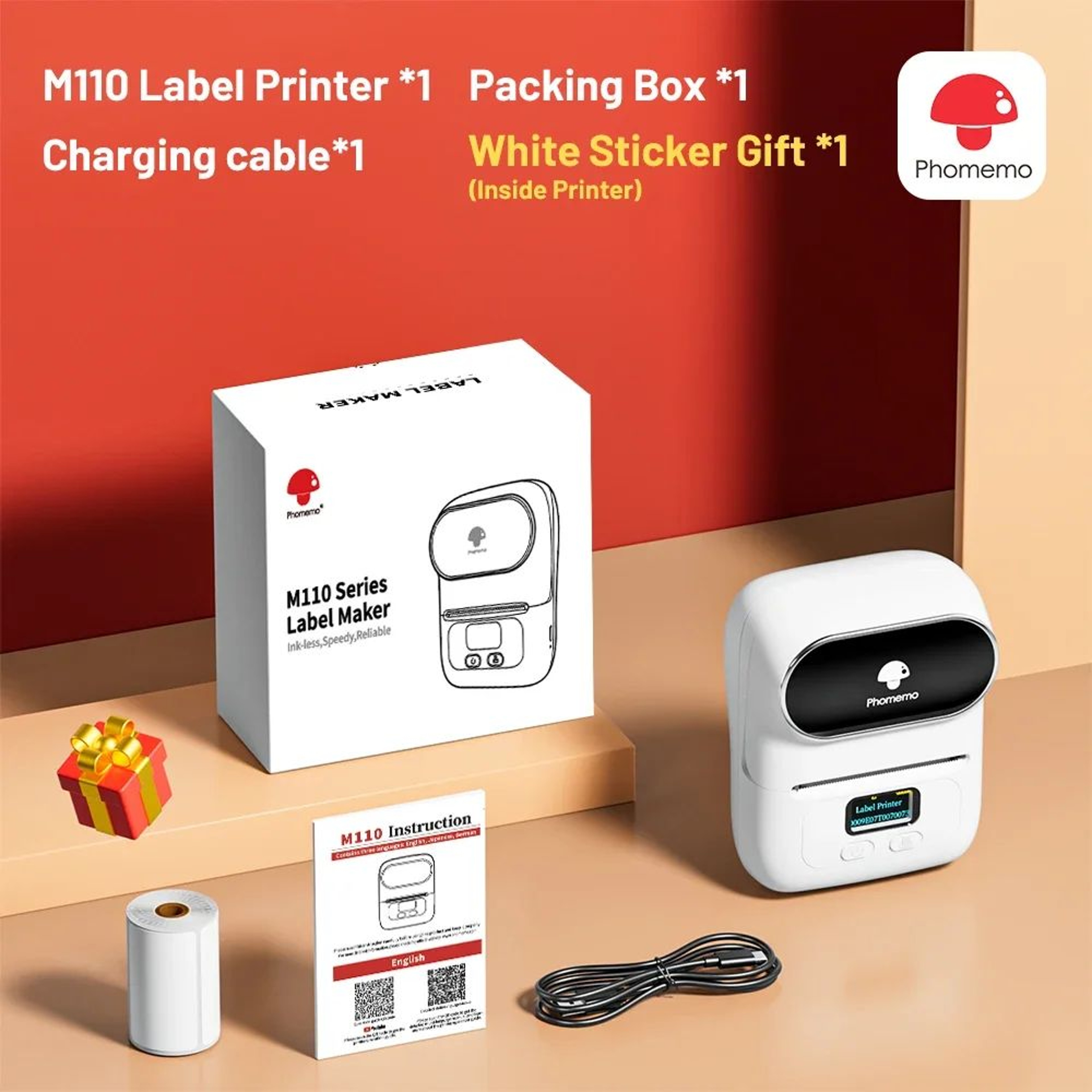 Phomemo M110 Portable Thermal Label Printer For Stickers And Price Tags 10