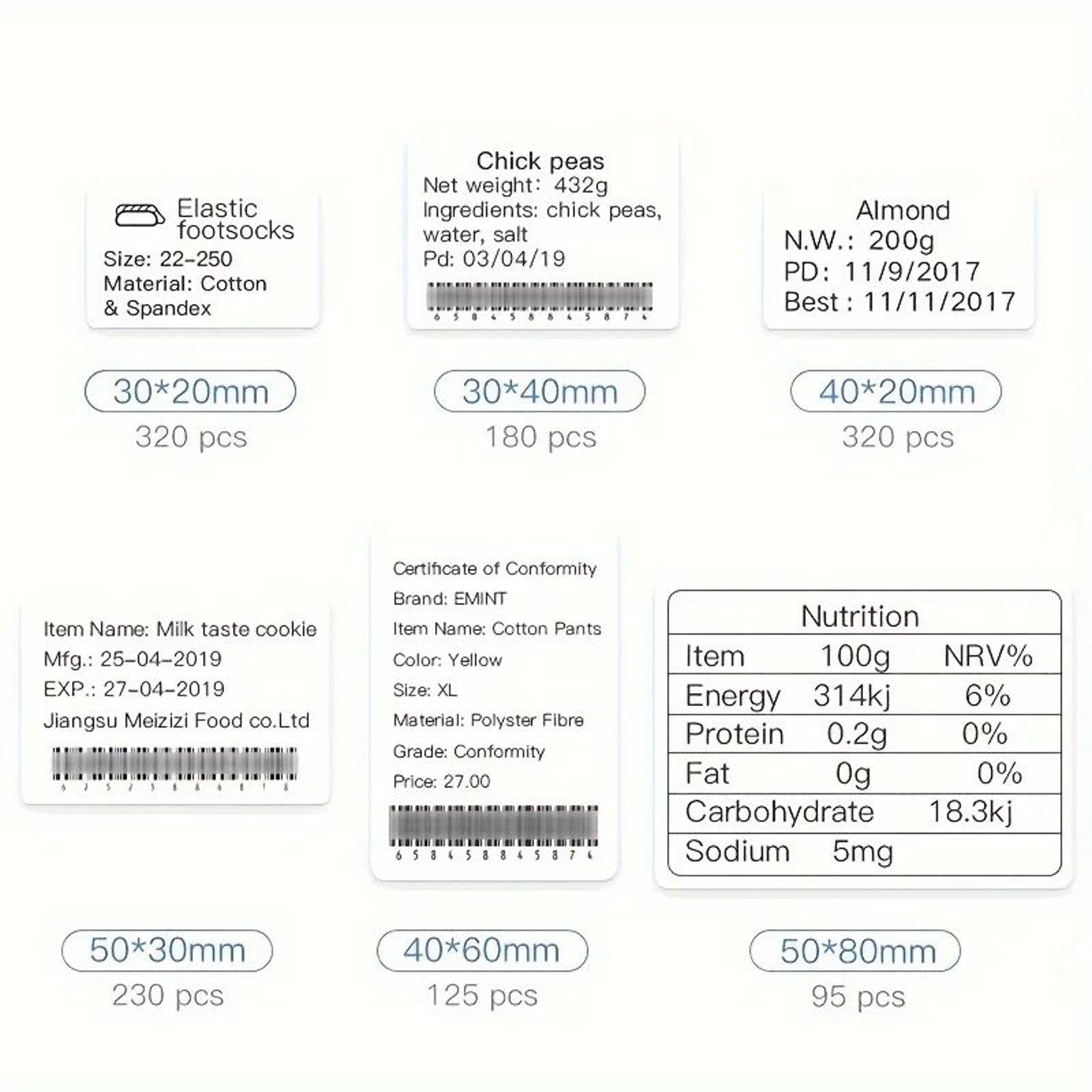 NIIMBOT White Waterproof Adhesive Label Rolls For B1 And B21 Printers 2