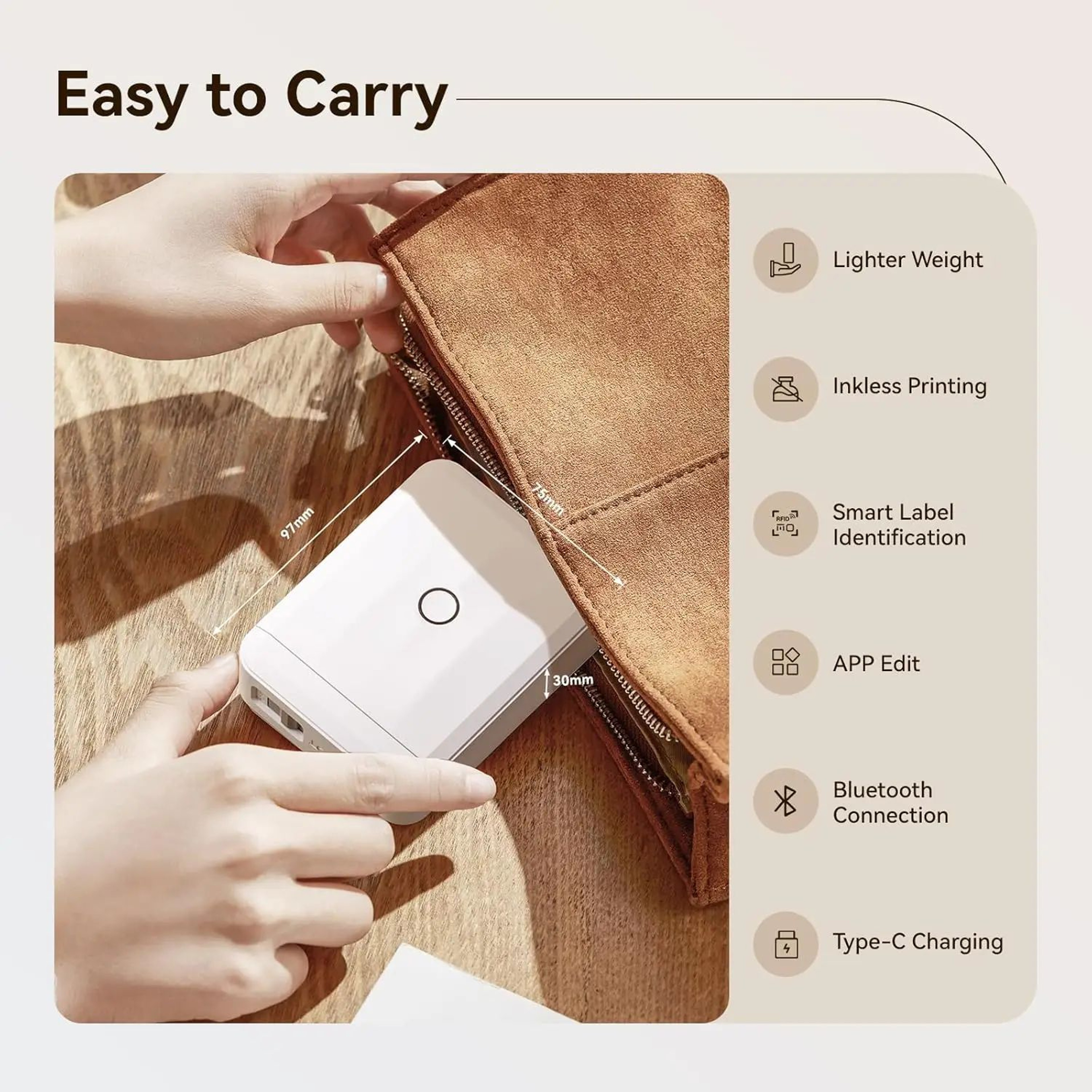 NIIMBOT D110 Portable Thermal Label Printer For Home And Office 4