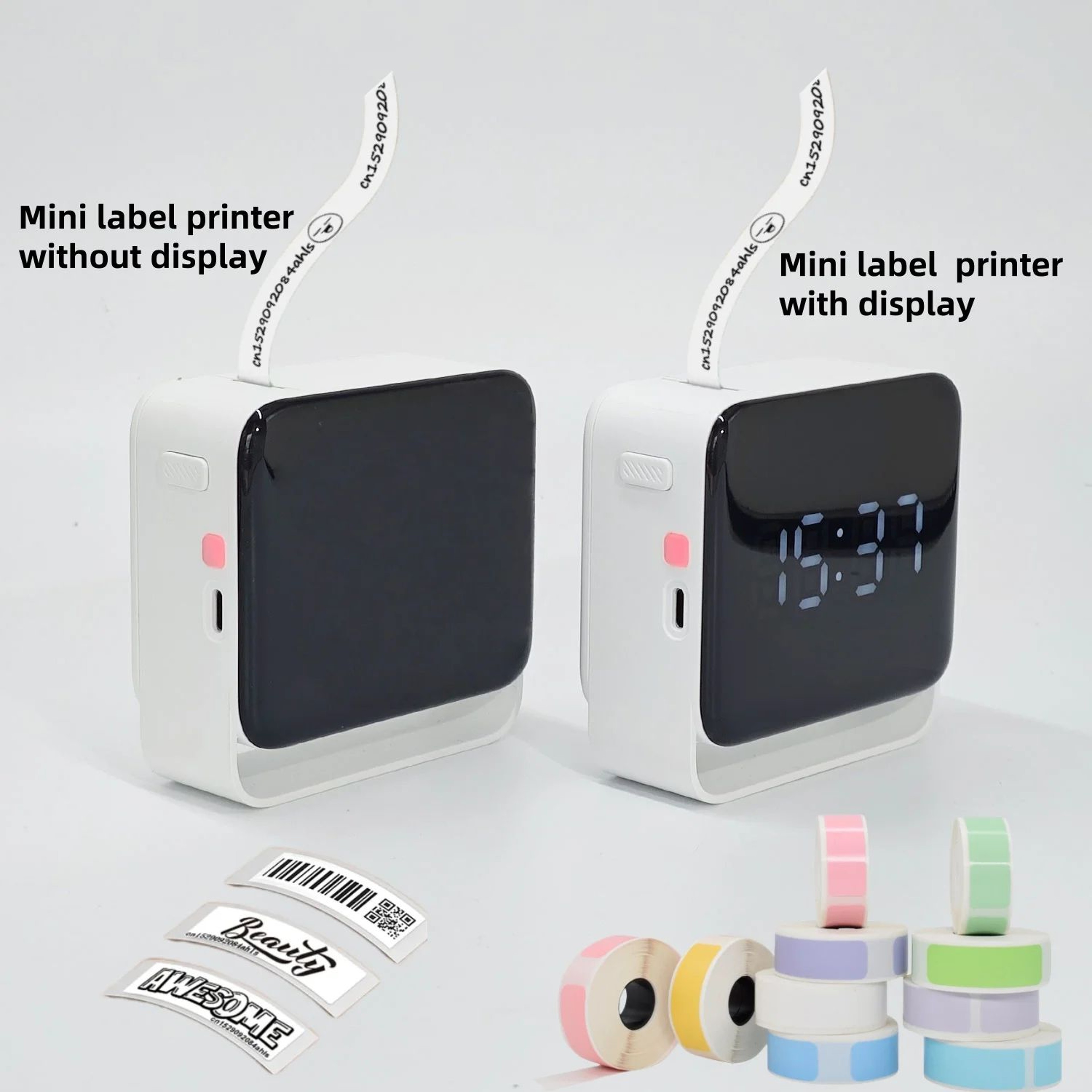 Portable Wireless Mini Label Maker With Paper Roll And Multiple Templates 2