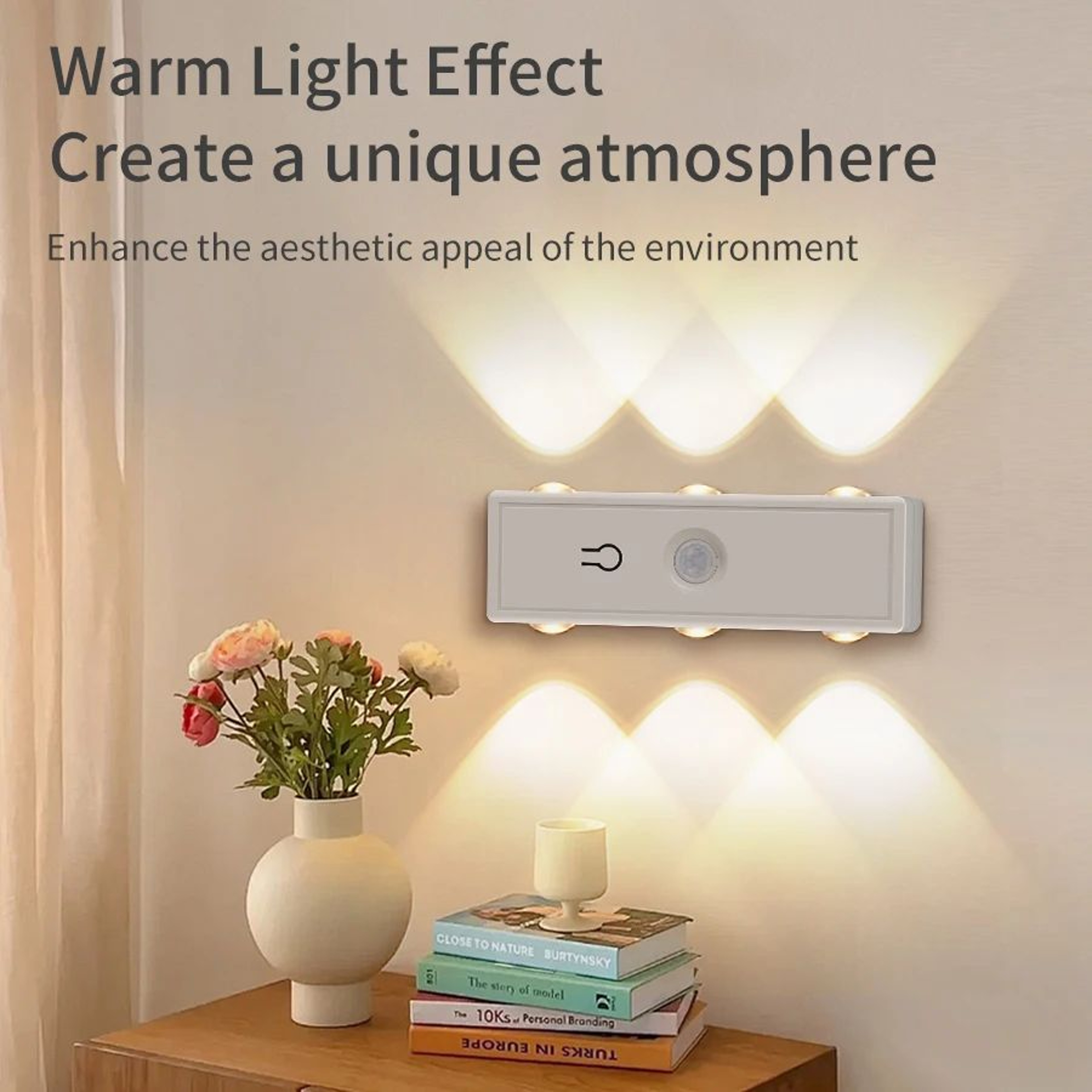 Modern Rechargeable LED Wall Lamp With Motion Sensor And Dimming 1