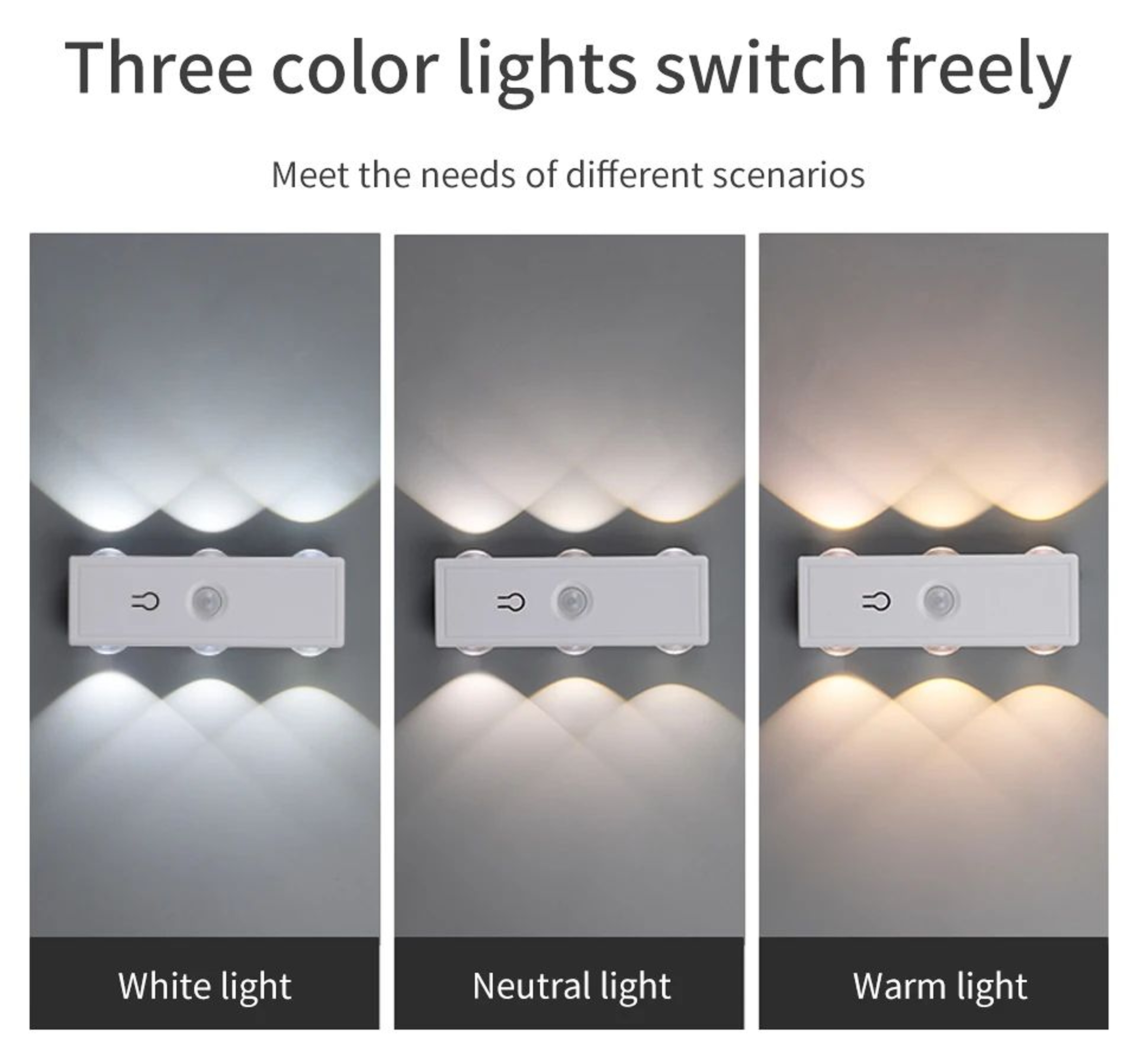 Modern Rechargeable LED Wall Lamp With Motion Sensor And Dimming 7