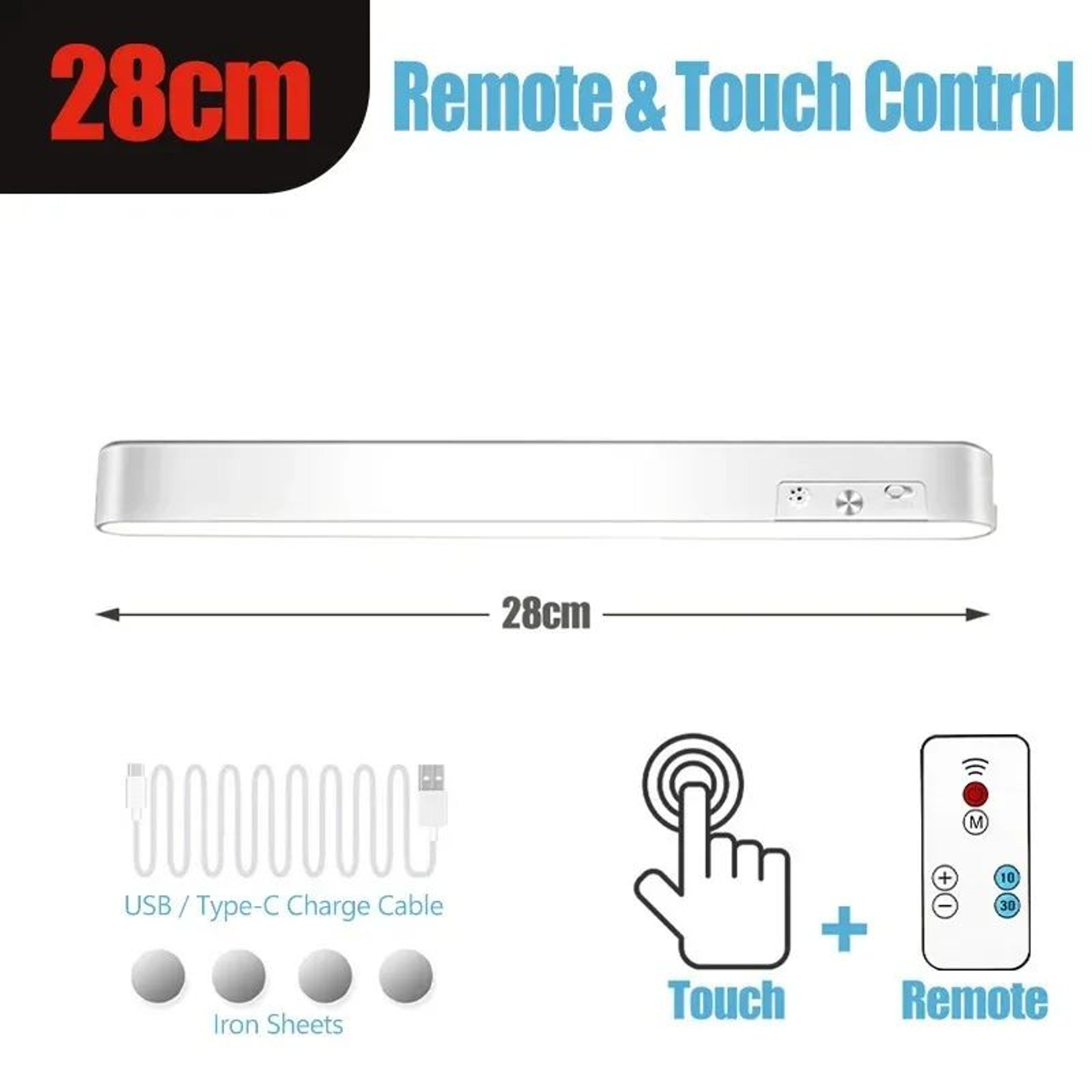 HOMEFISH Rechargeable LED Desk Reading Lamp And Light Bar 7