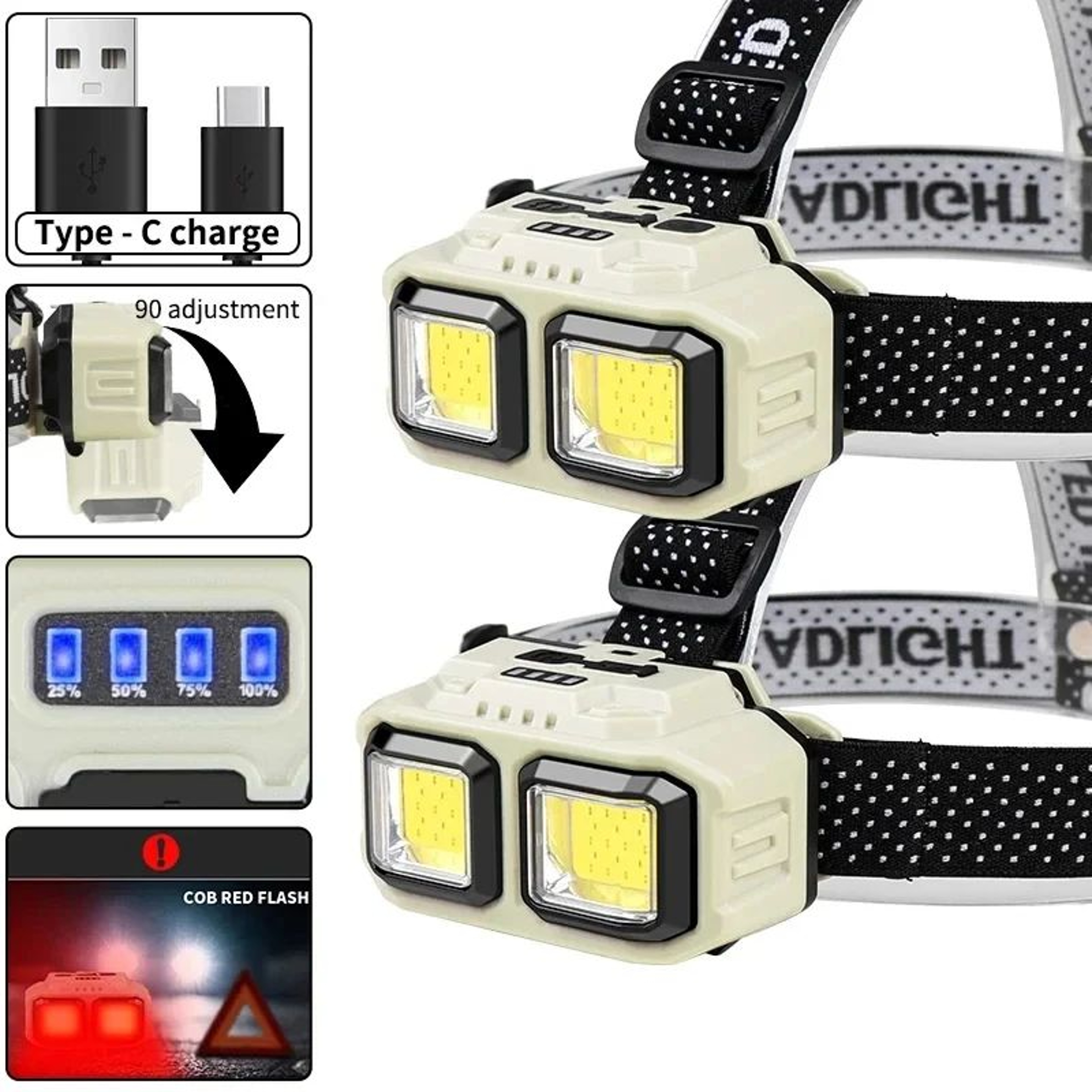 HOMEFISH USB Rechargeable COB LED Sensor Headlamp For Camping And Work 4