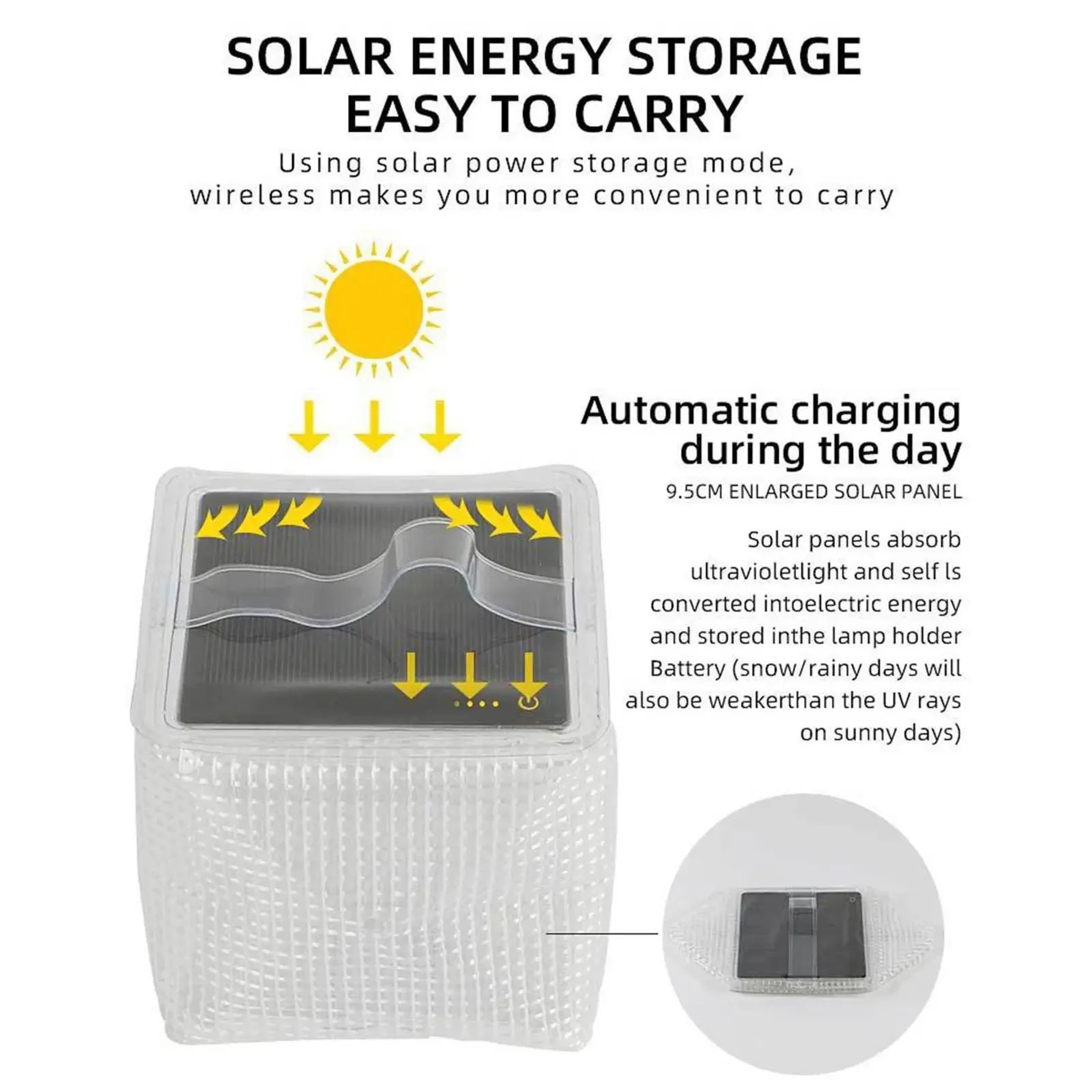 Lightweight Portable Solar Camping Light For Outdoor And Garden Use 2