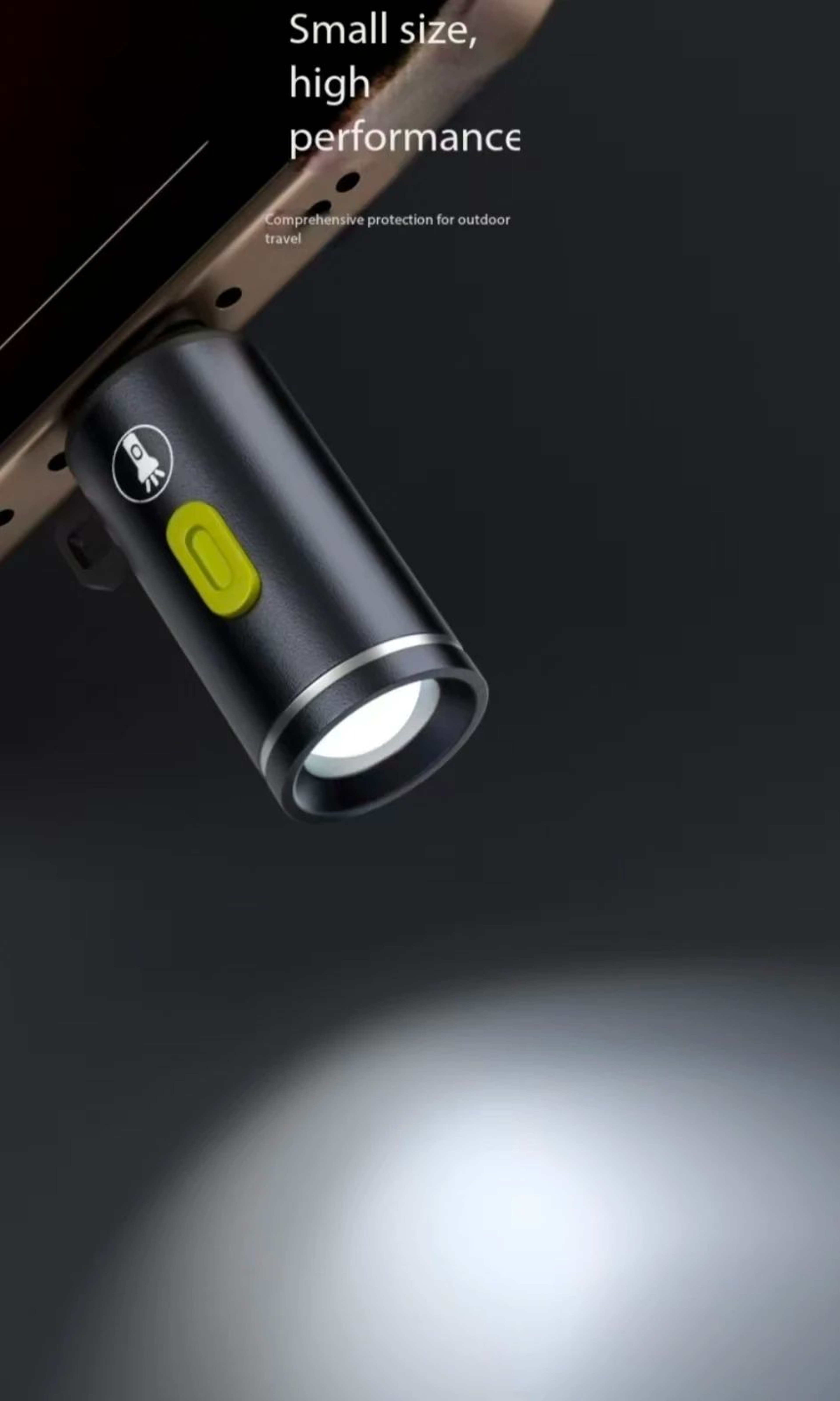 Portable USB Type C LED Pocket Flashlight For Camping And Outdoor Use 8
