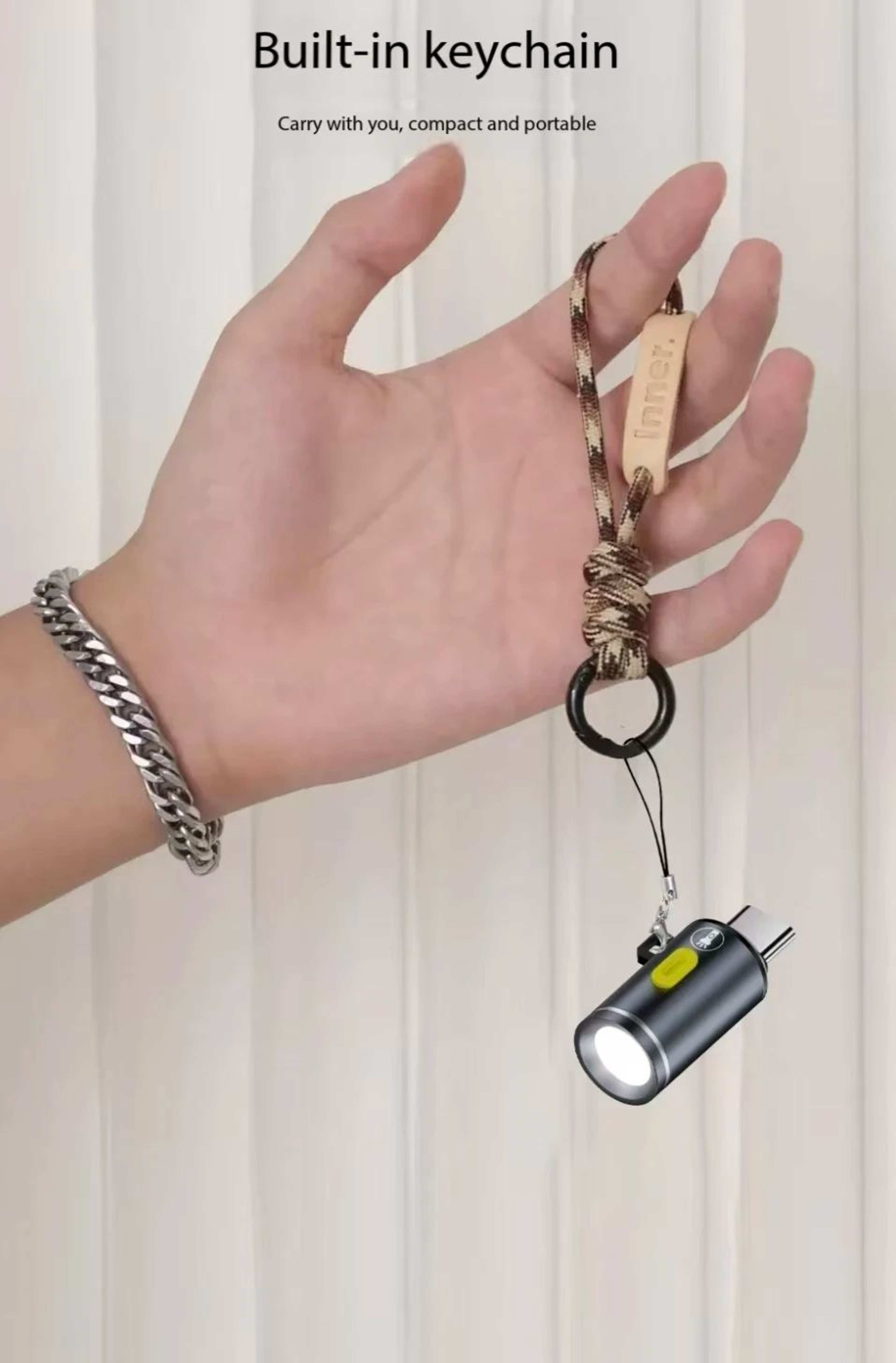 Portable USB Type C LED Pocket Flashlight For Camping And Outdoor Use 10