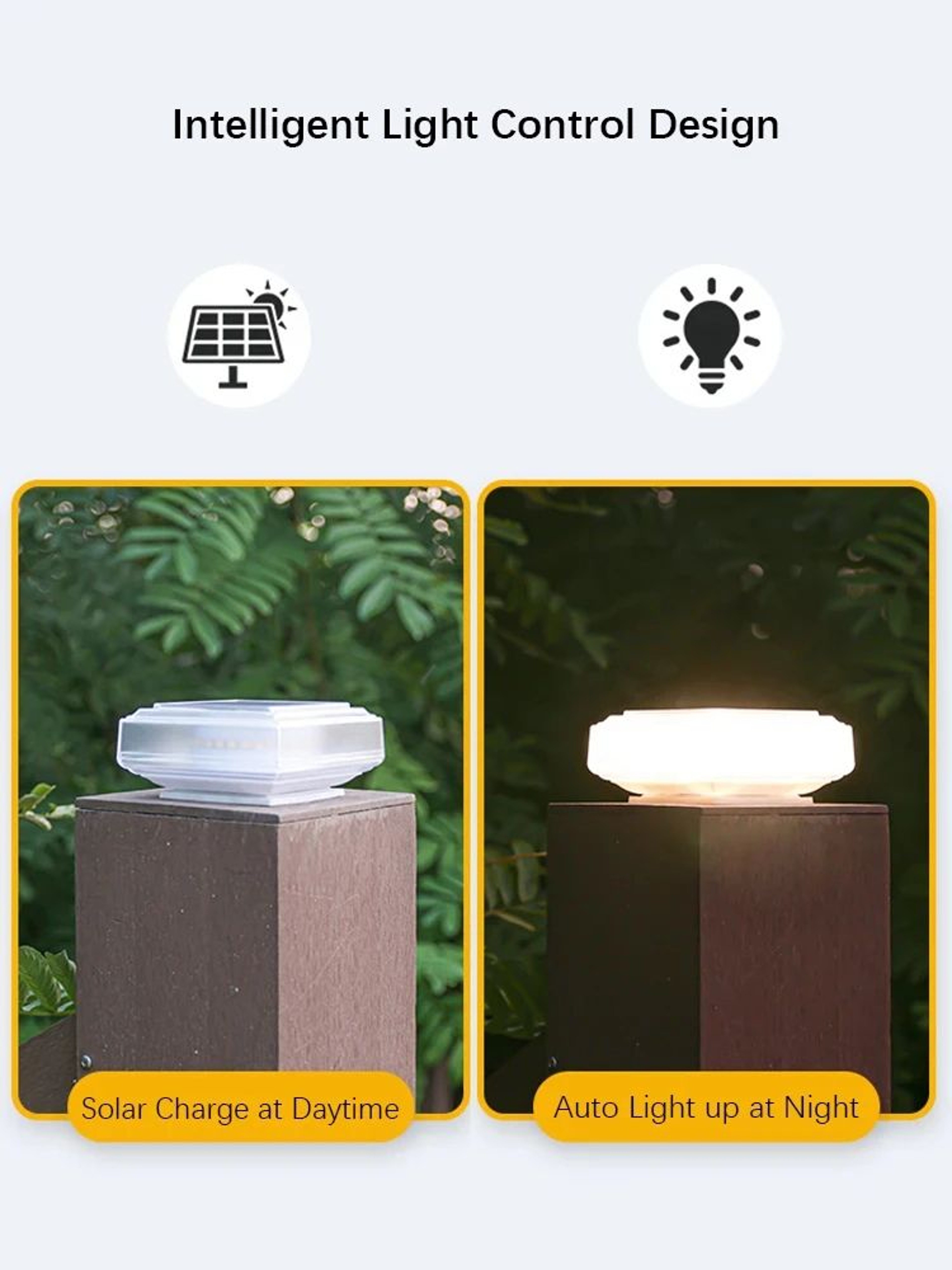 HOMEFISH 30 LED Solar Post Cap Light For Garden And Fence Decoration 2