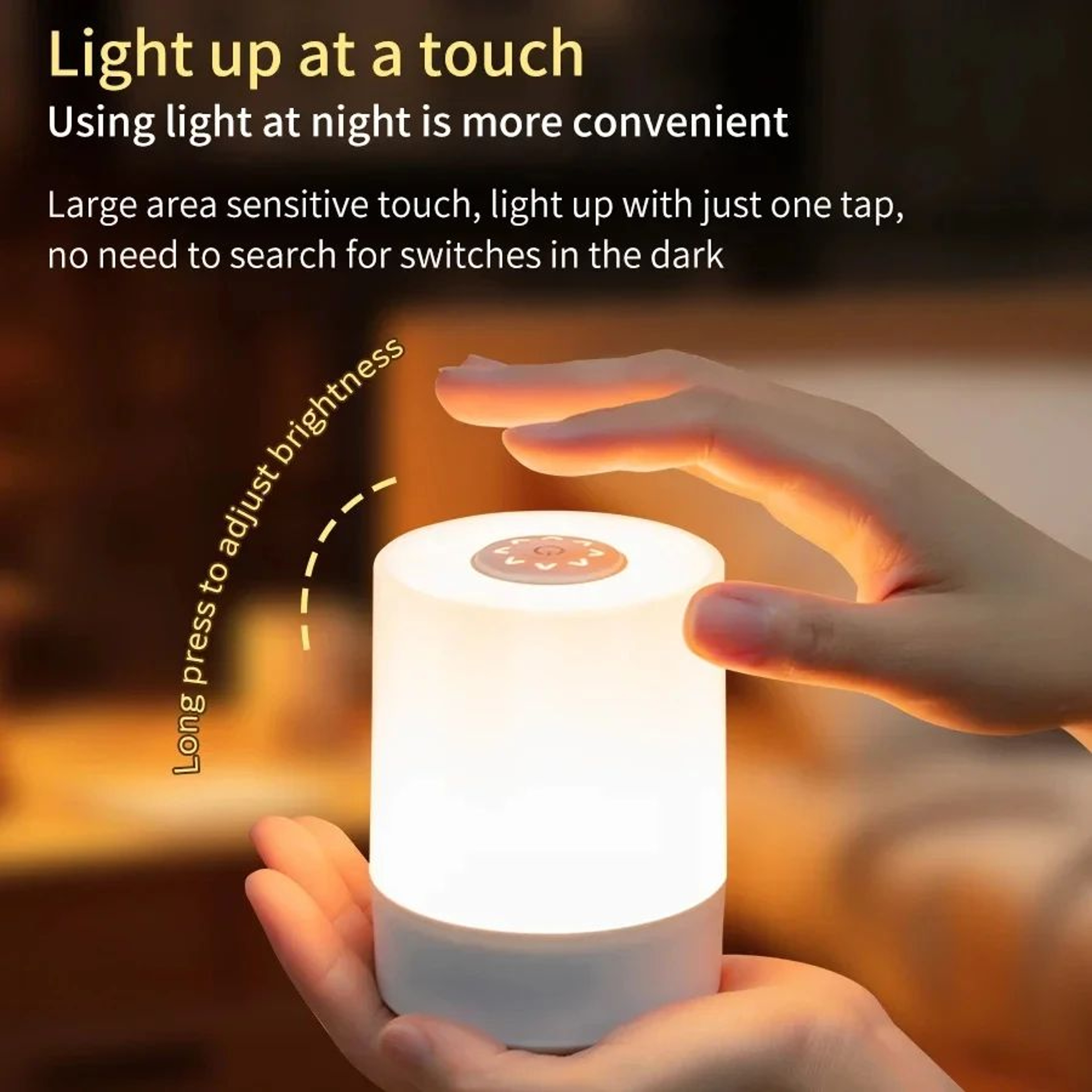Rechargeable LED Bedside Lamp With Touch Control Remote And Three Color Modes 2
