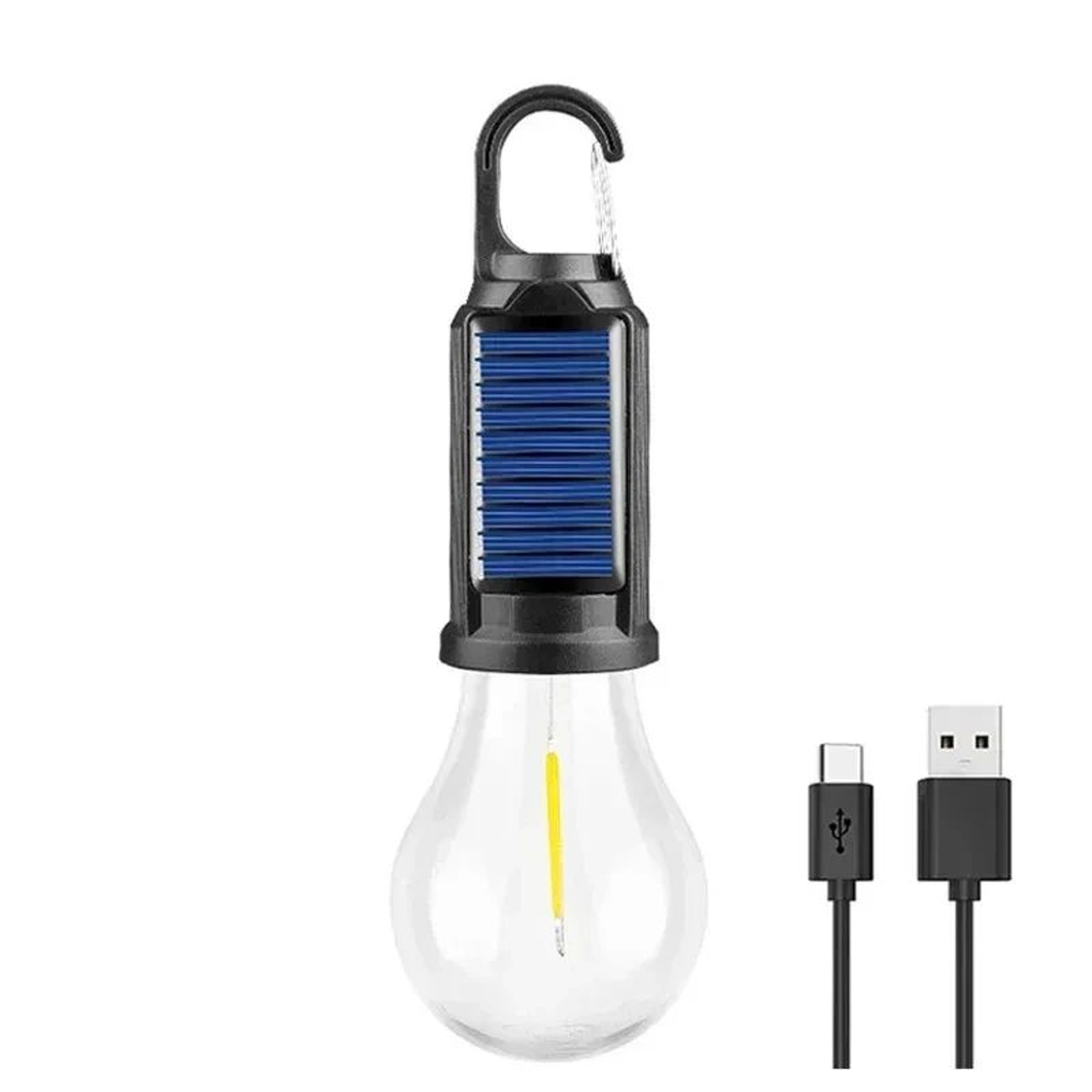 Retro Solar Rechargeable Camping Lantern With Filament Style Light 6