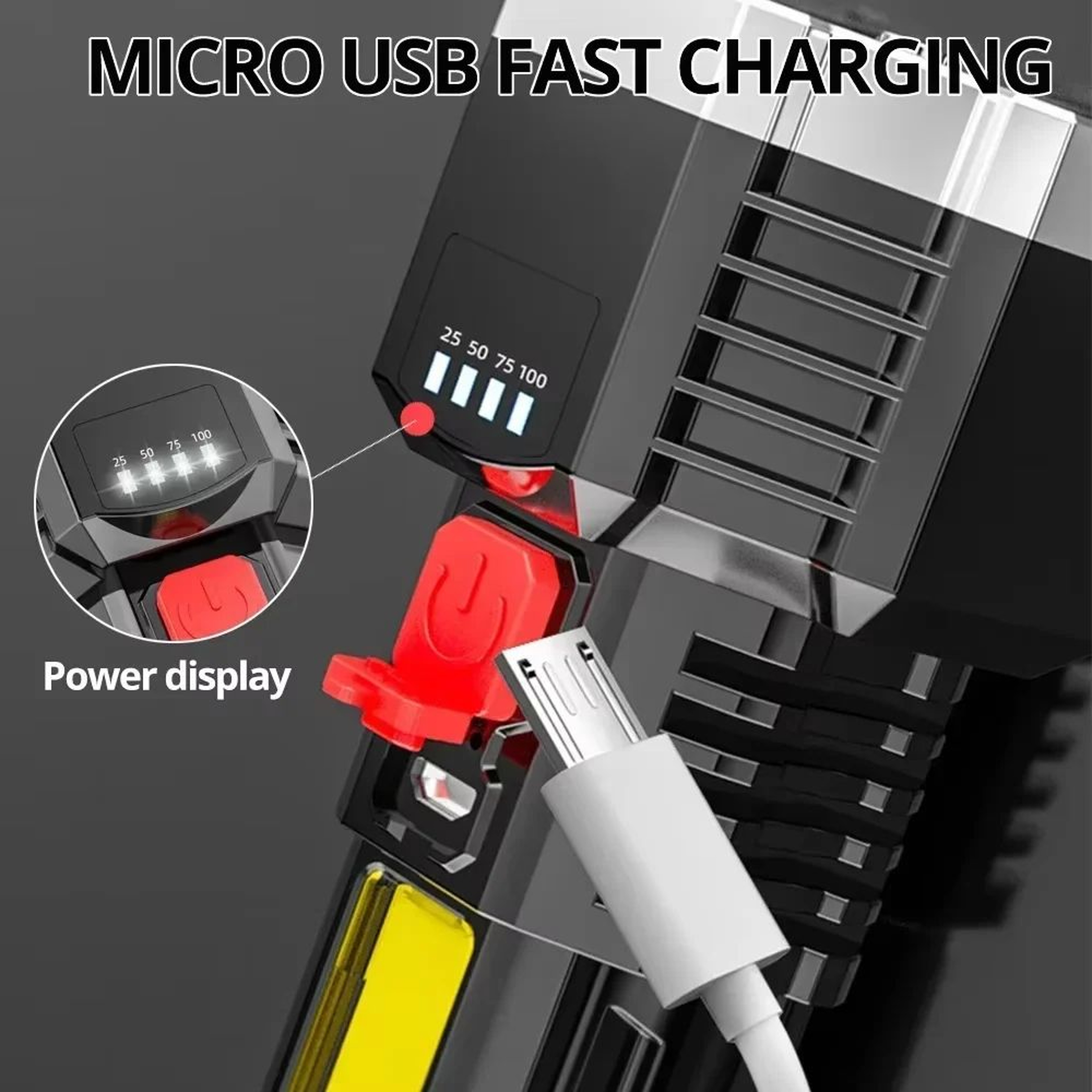 Rechargeable 7 LED Camping Flashlight With COB Side Light 1