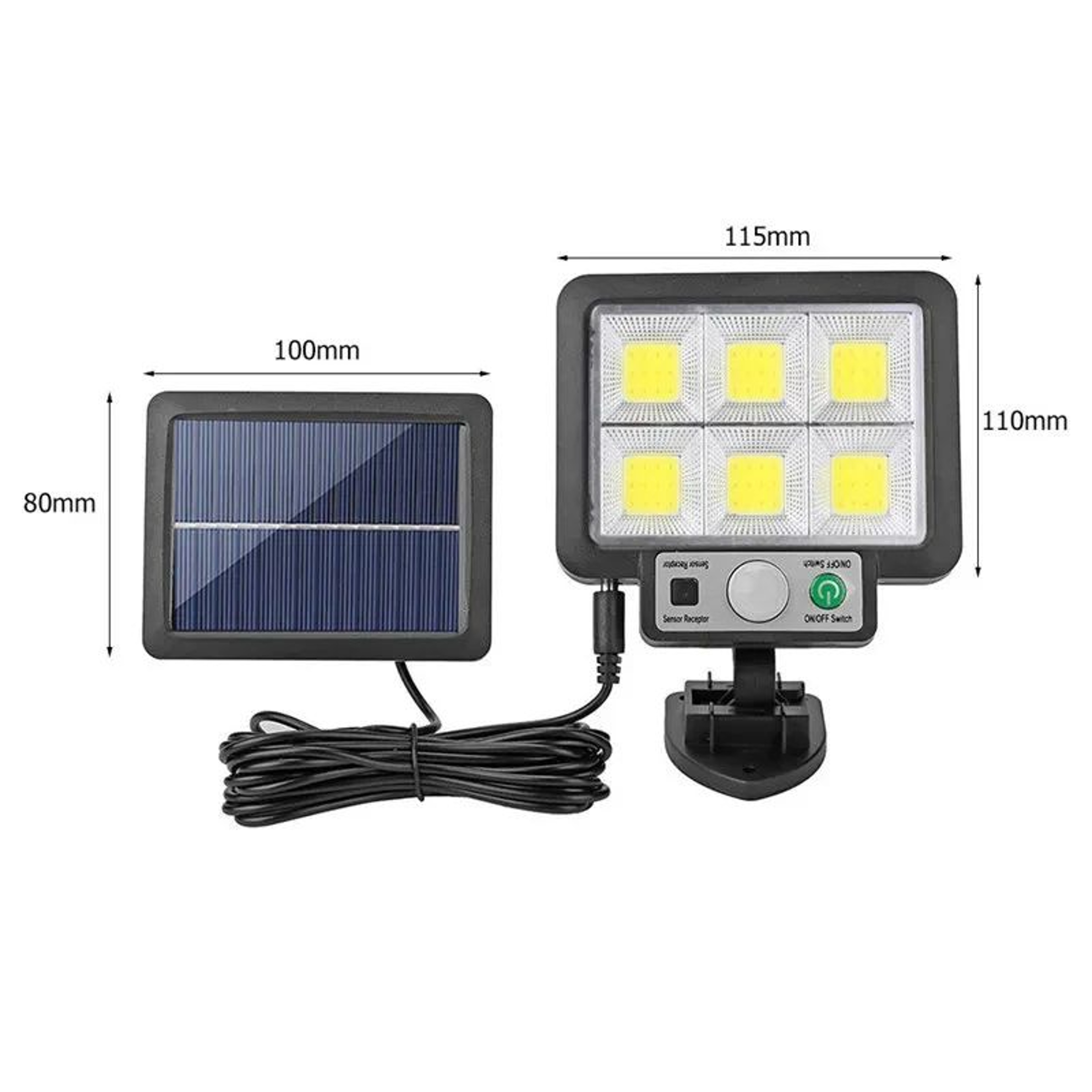 Solar LED Split Wall Light With Motion Sensor And Three Modes 5