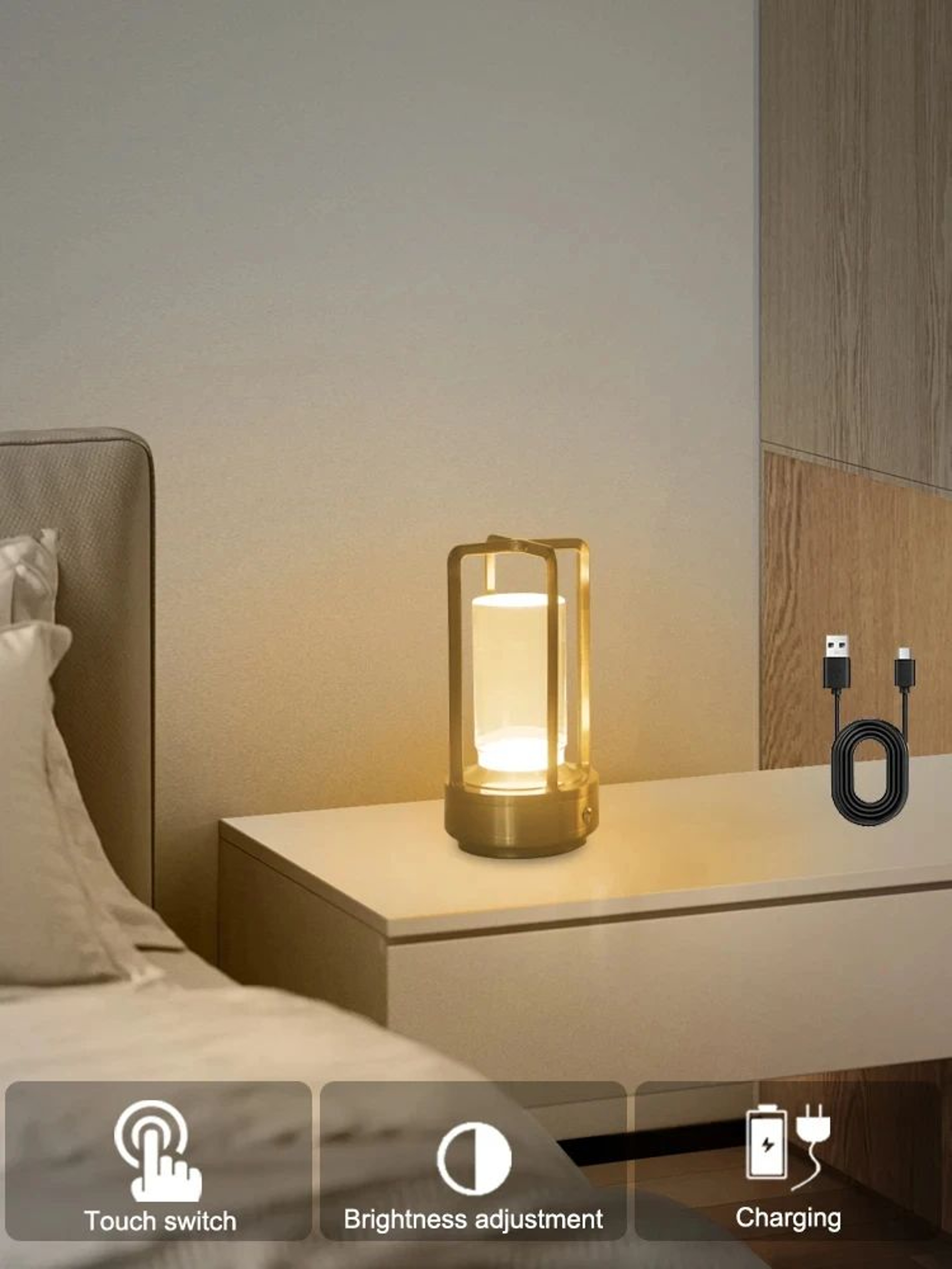 Mini Rechargeable LED Book Light With Three Colors And Adjustable Clip For Bedrooms Living Rooms 1