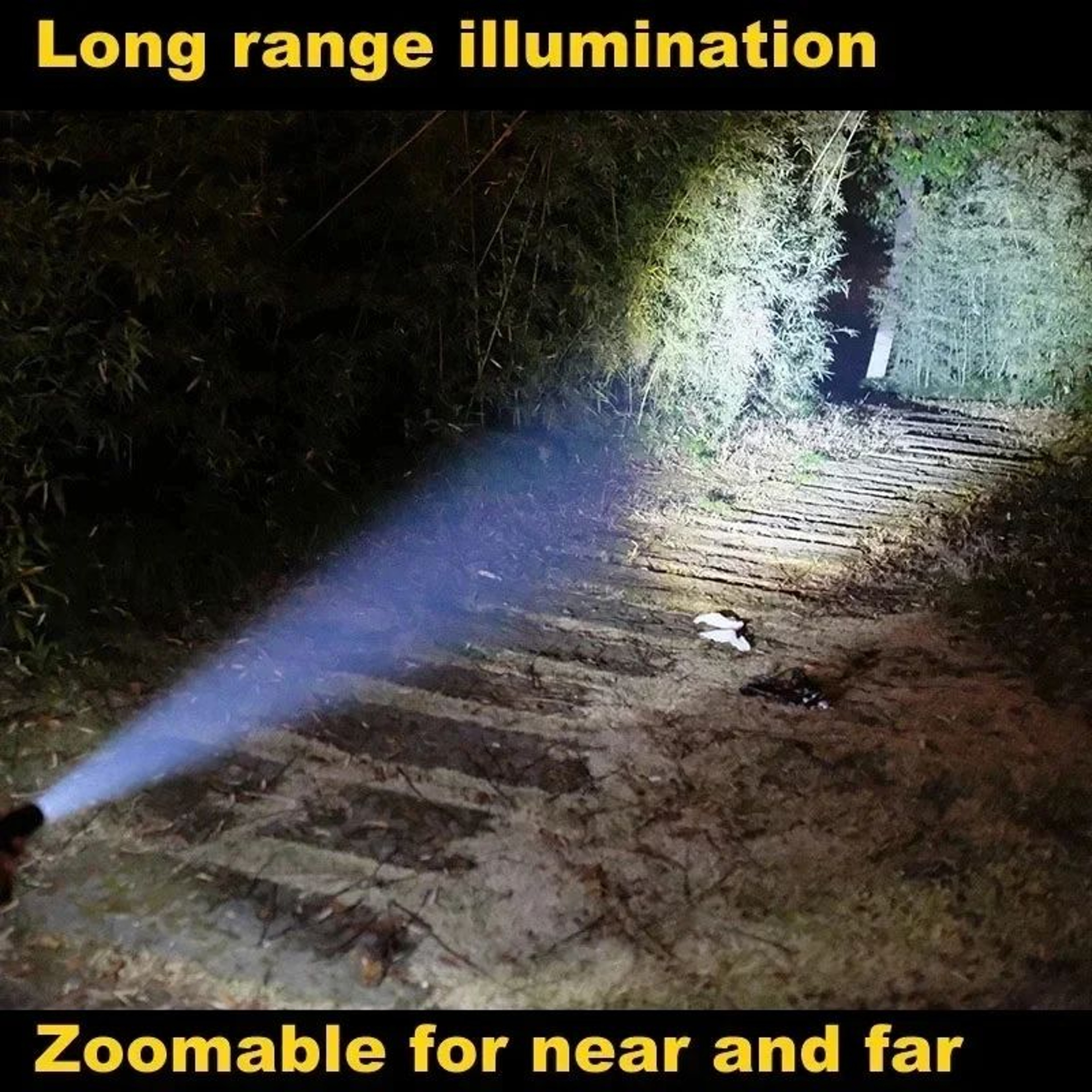 Aluminum Alloy Baseball Bat Style LED Flashlight With Adjustable Zoom 3