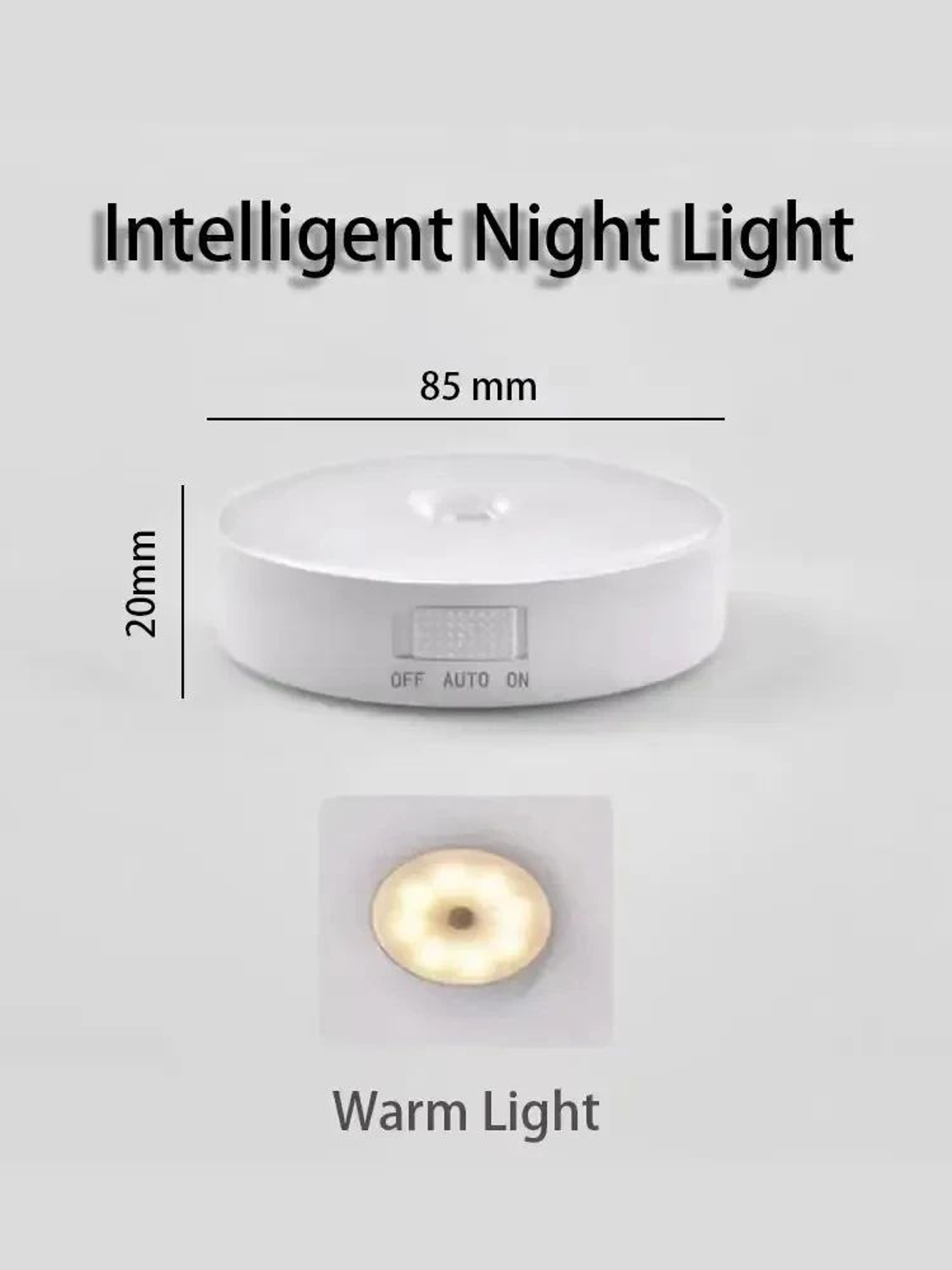 Wireless LED Motion Sensor Night Light With Magnetic Mount 7
