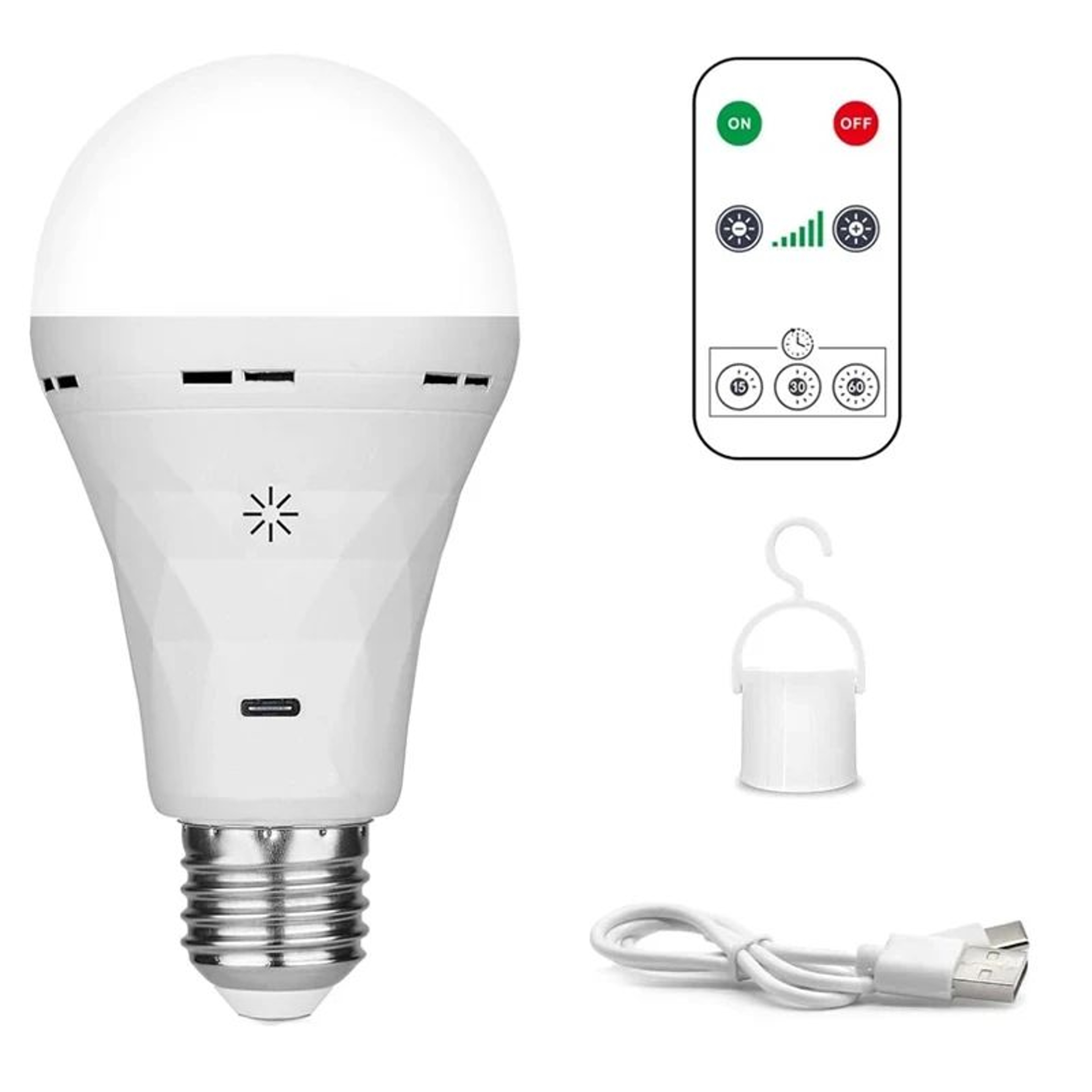HOMEFISH Rechargeable E27 LED Bulb With Touch Dimming And Timer 5