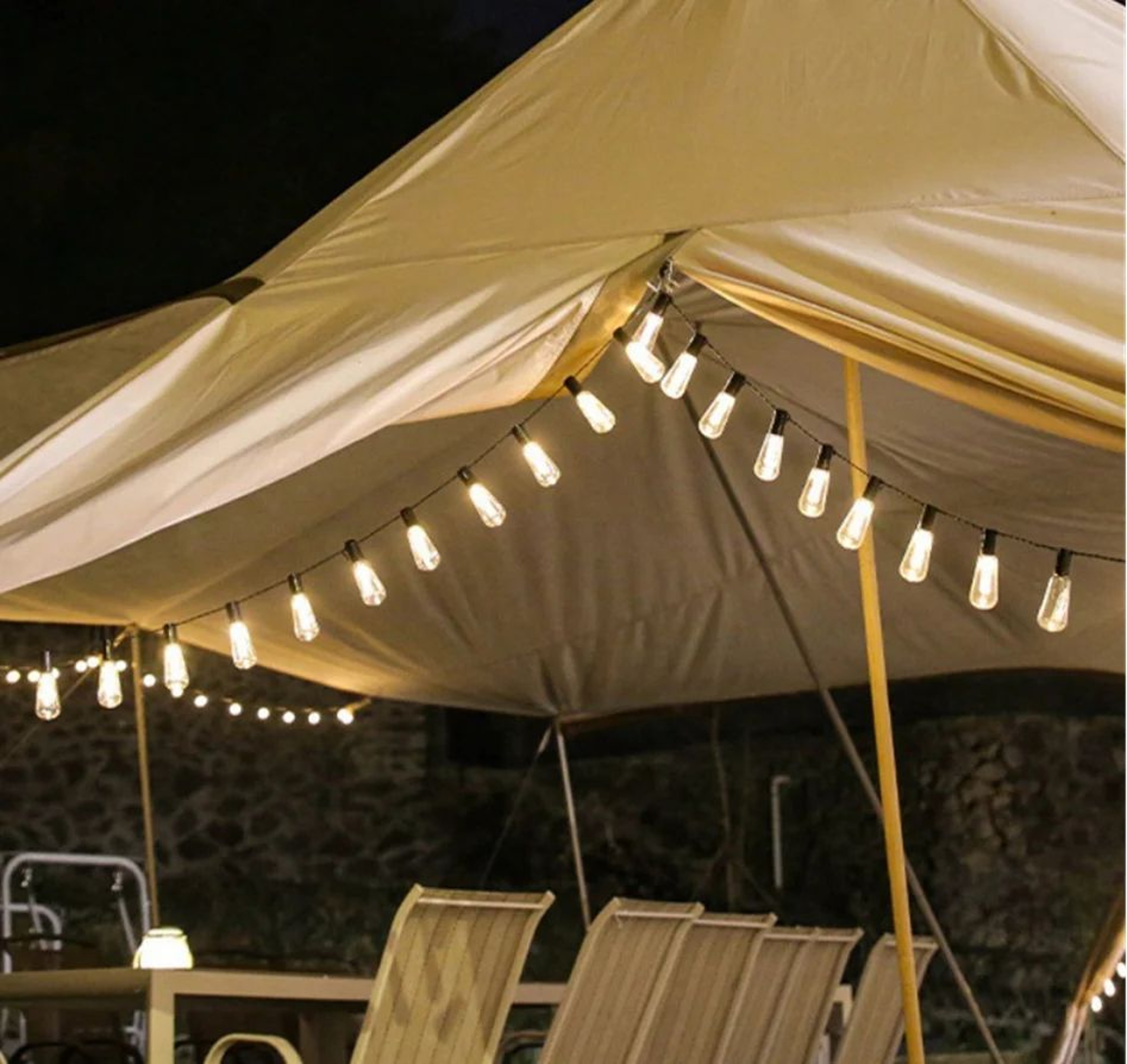 Retro Solar Bulb String Lights For Garden Patio And Party Decor 0