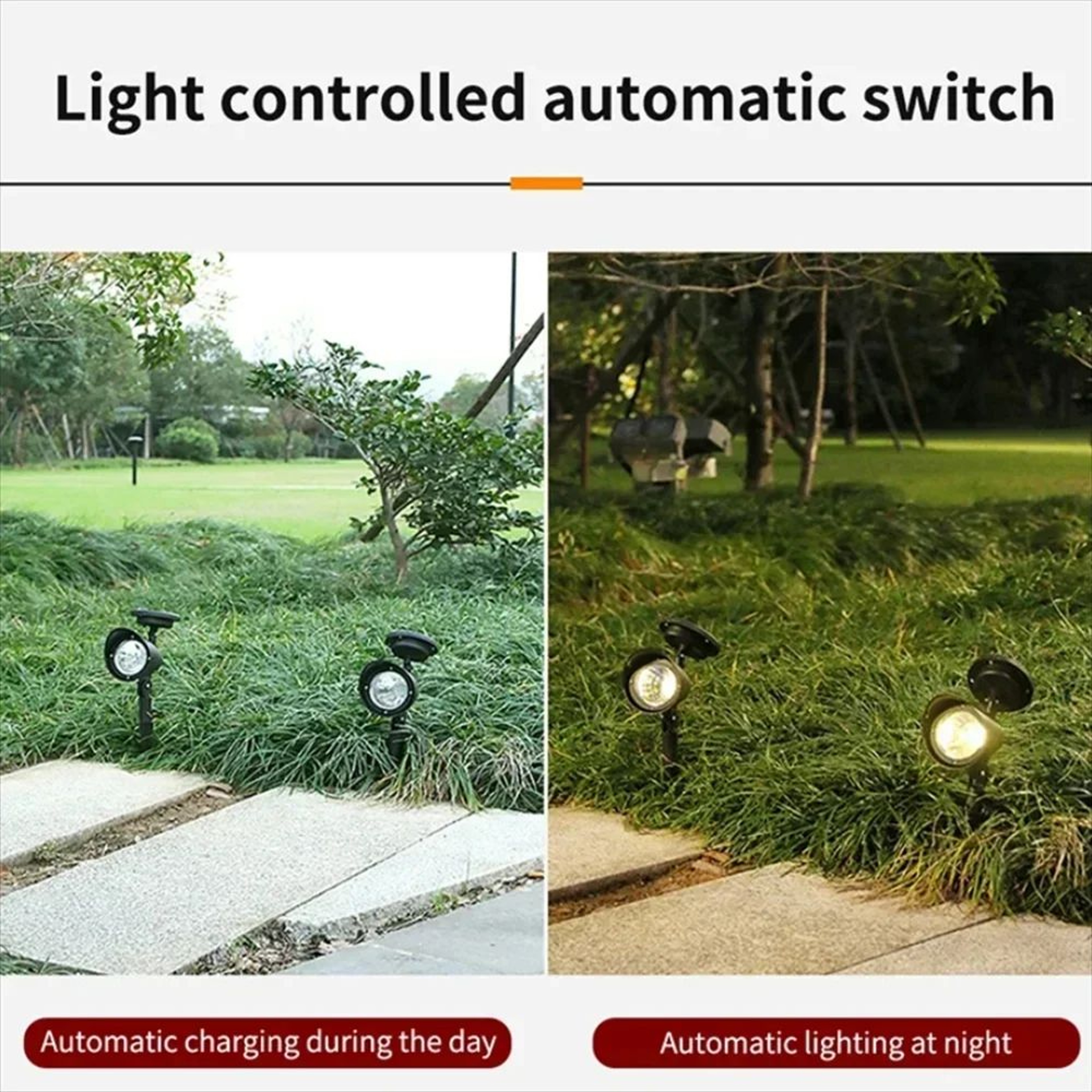 Solar LED Garden Spotlight IP65 Outdoor Landscape Light For Lawn Courtyard Pathway 6