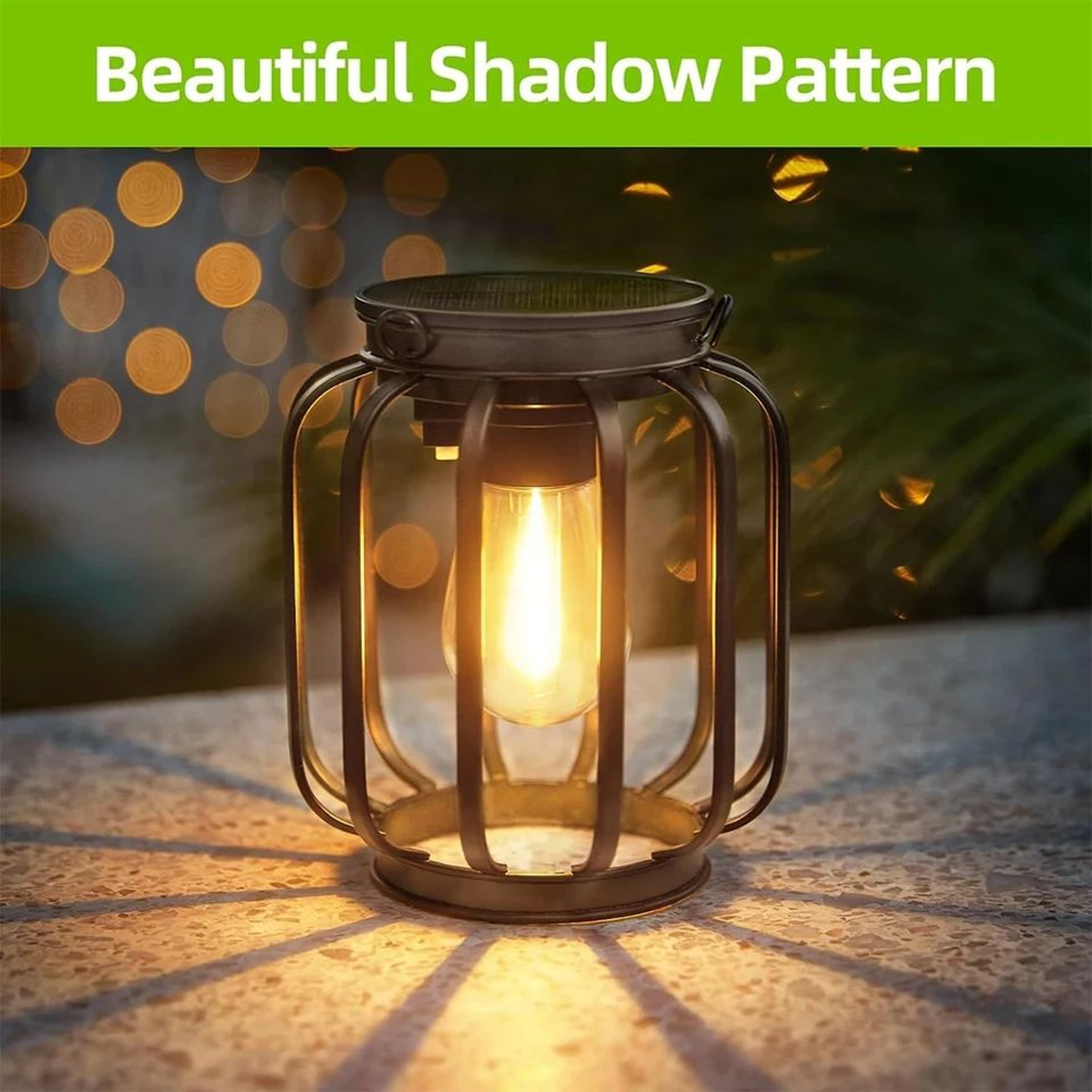Warm White Solar Hanging Lantern For Garden And Patio Decor 0