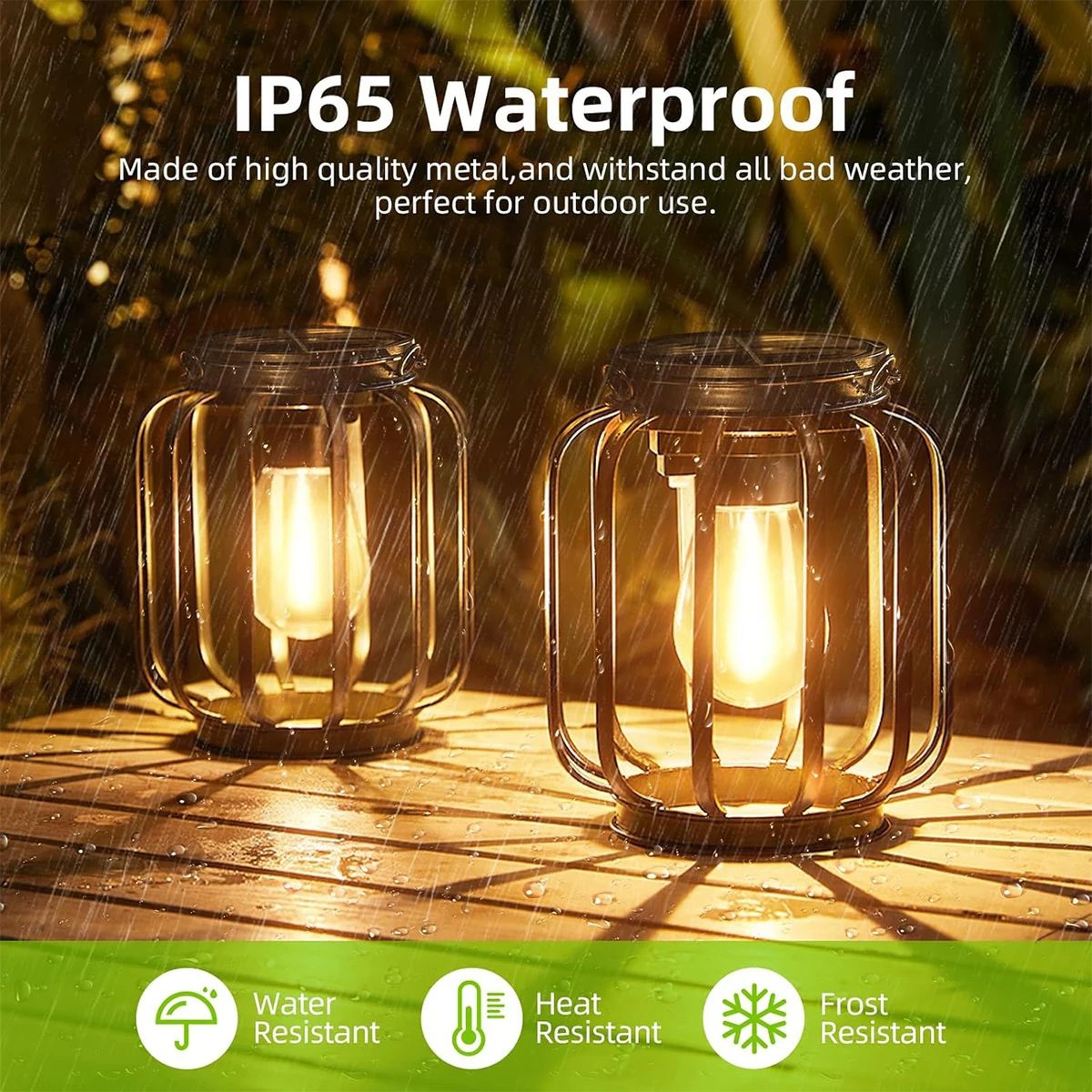 Warm White Solar Hanging Lantern For Garden And Patio Decor 7