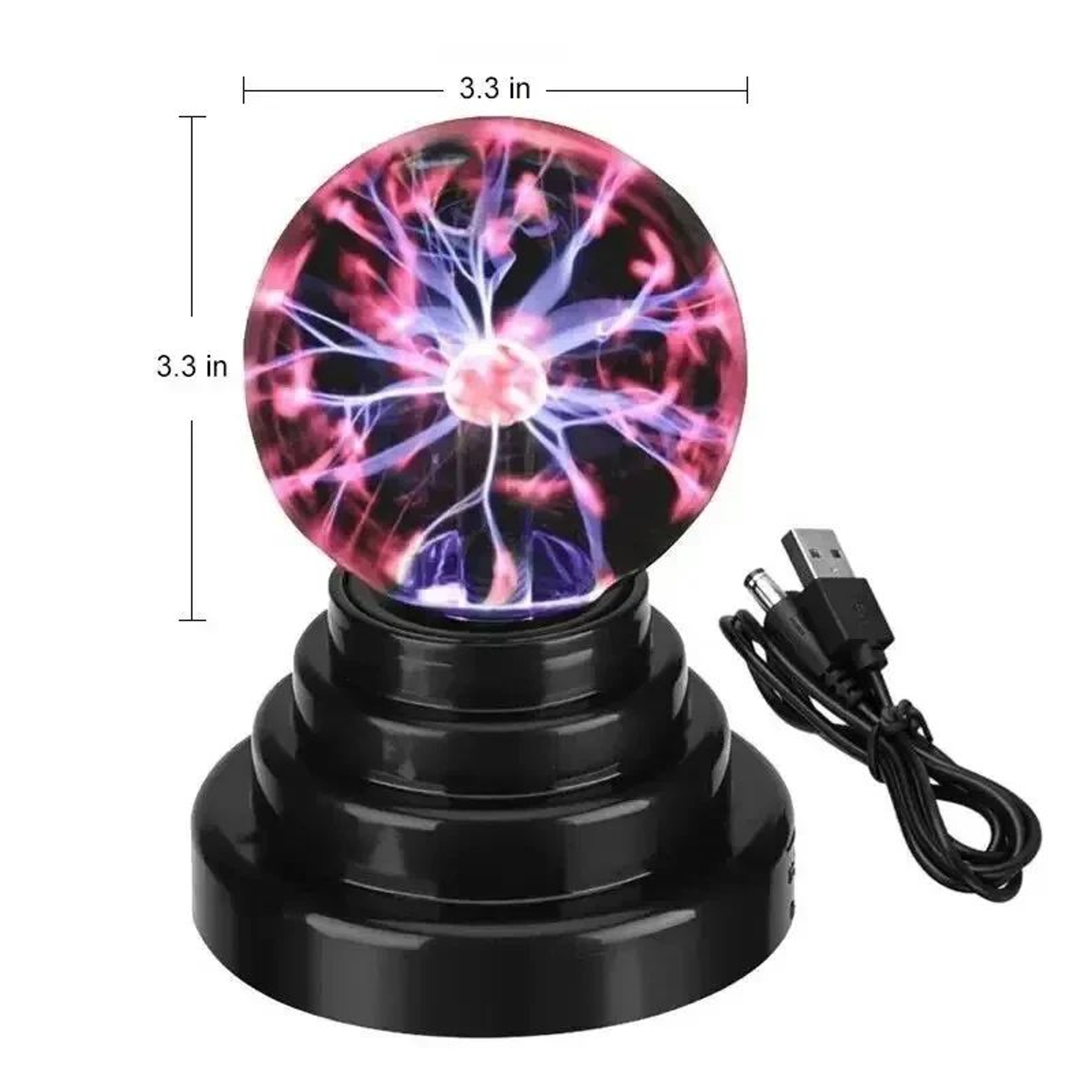 Touch Sensitive Glass Plasma Ball Lamp For Bedroom And Desk Decor 10