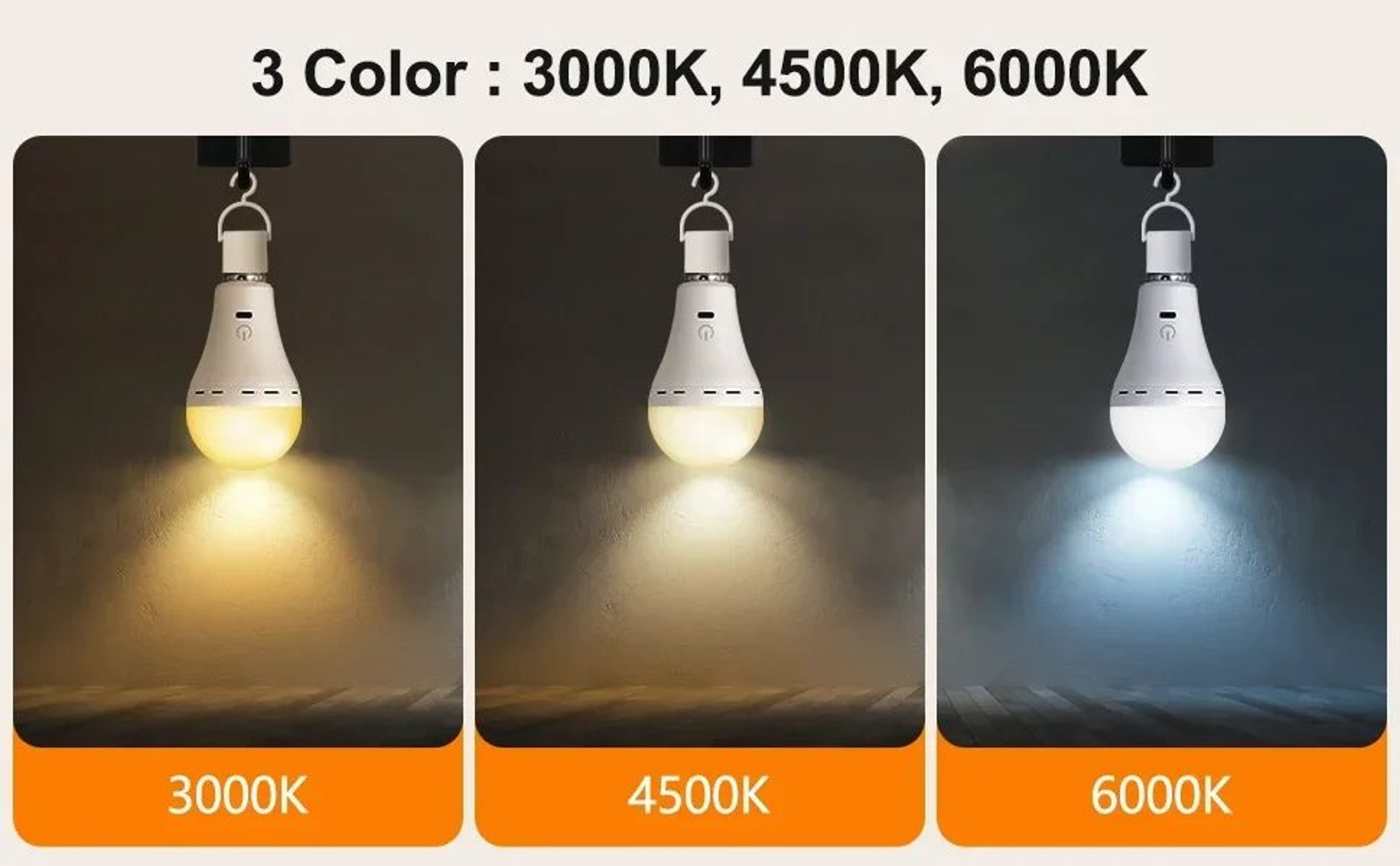 HOMEFISH Rechargeable RGB LED E27 Bulb With Dimming And Timer 5