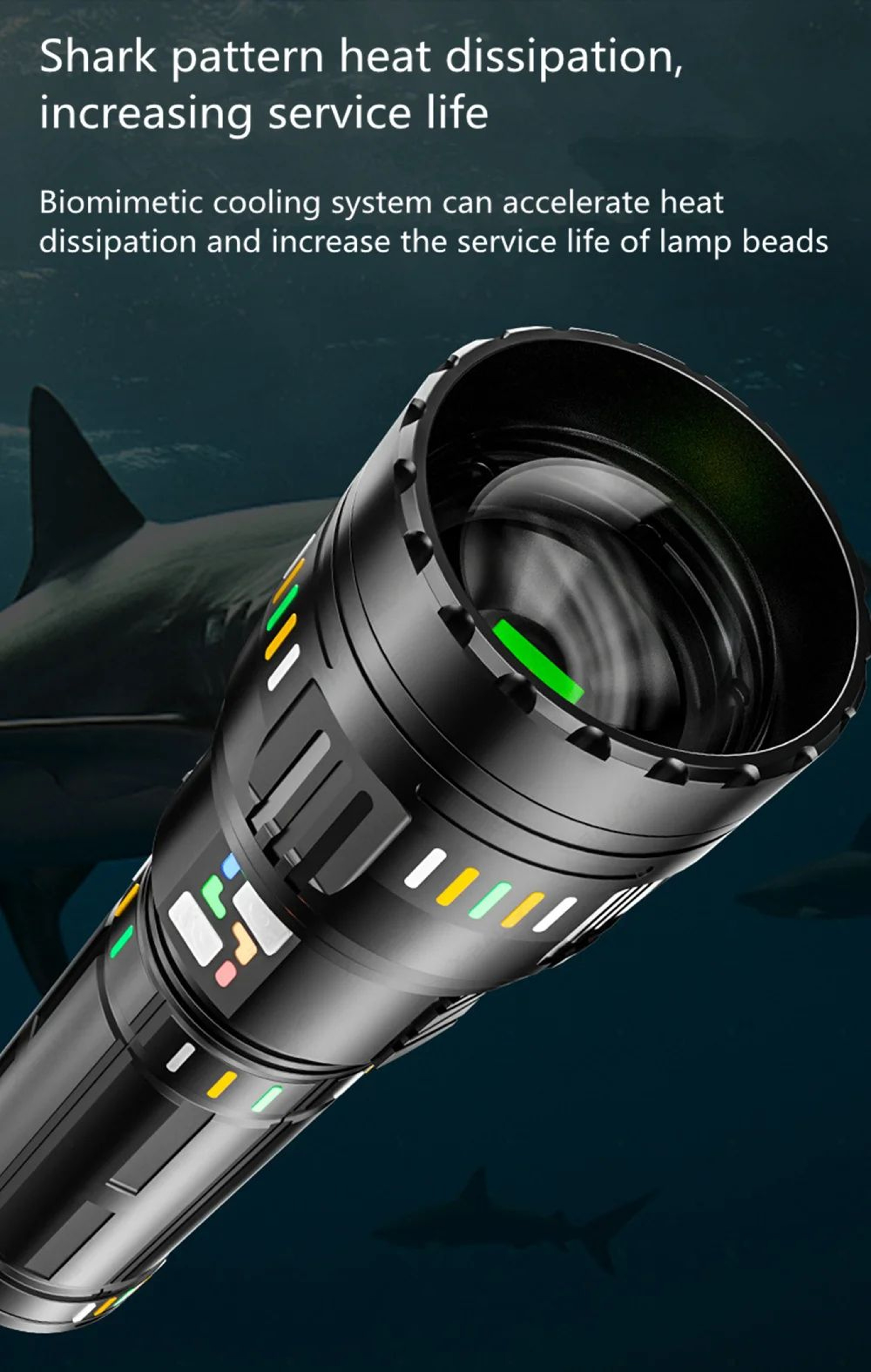 USB C Rechargeable Zoomable Flashlight With Power Indicator 9