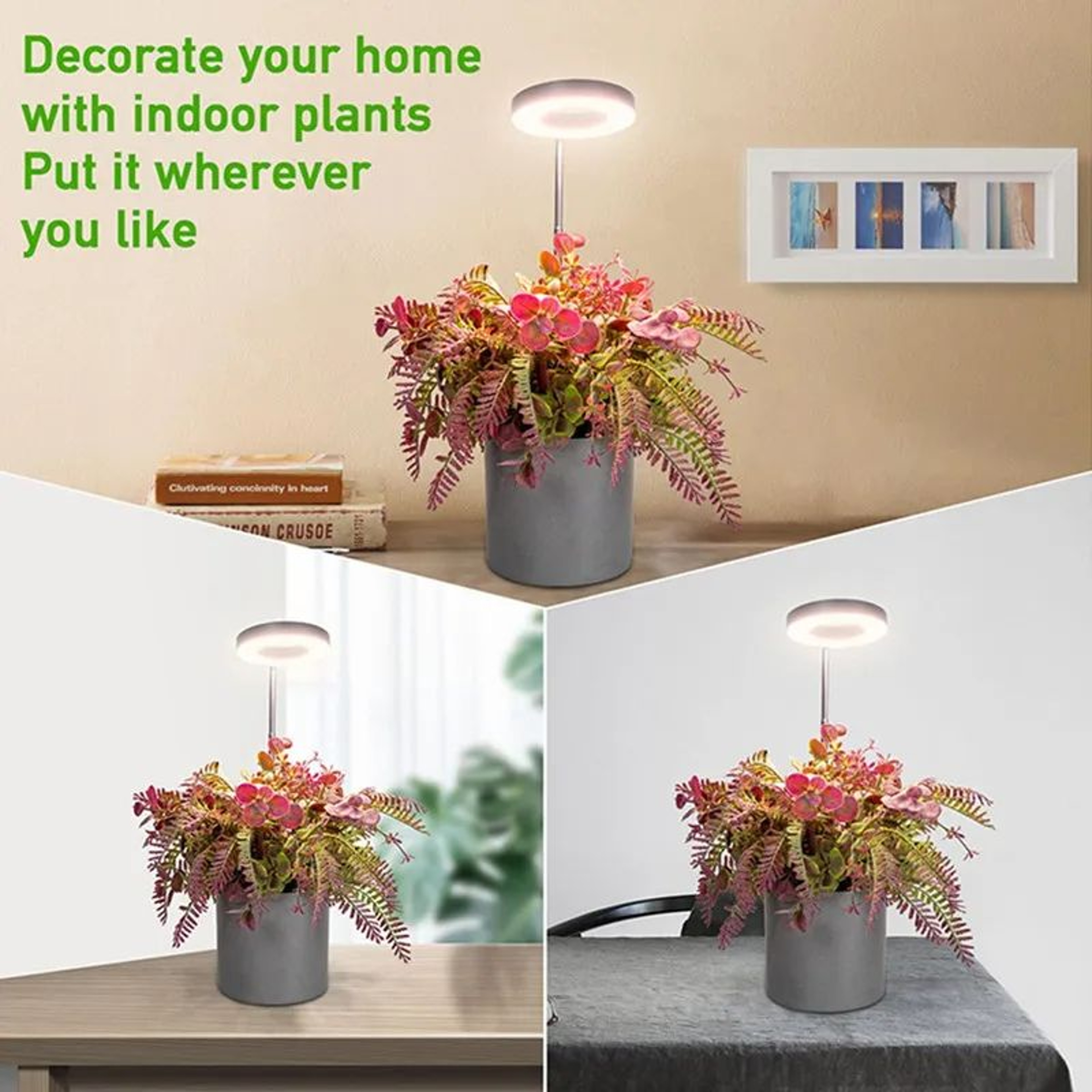 Full Spectrum LED Floor Grow Light With Adjustable Height And Four Dimming Levels 5