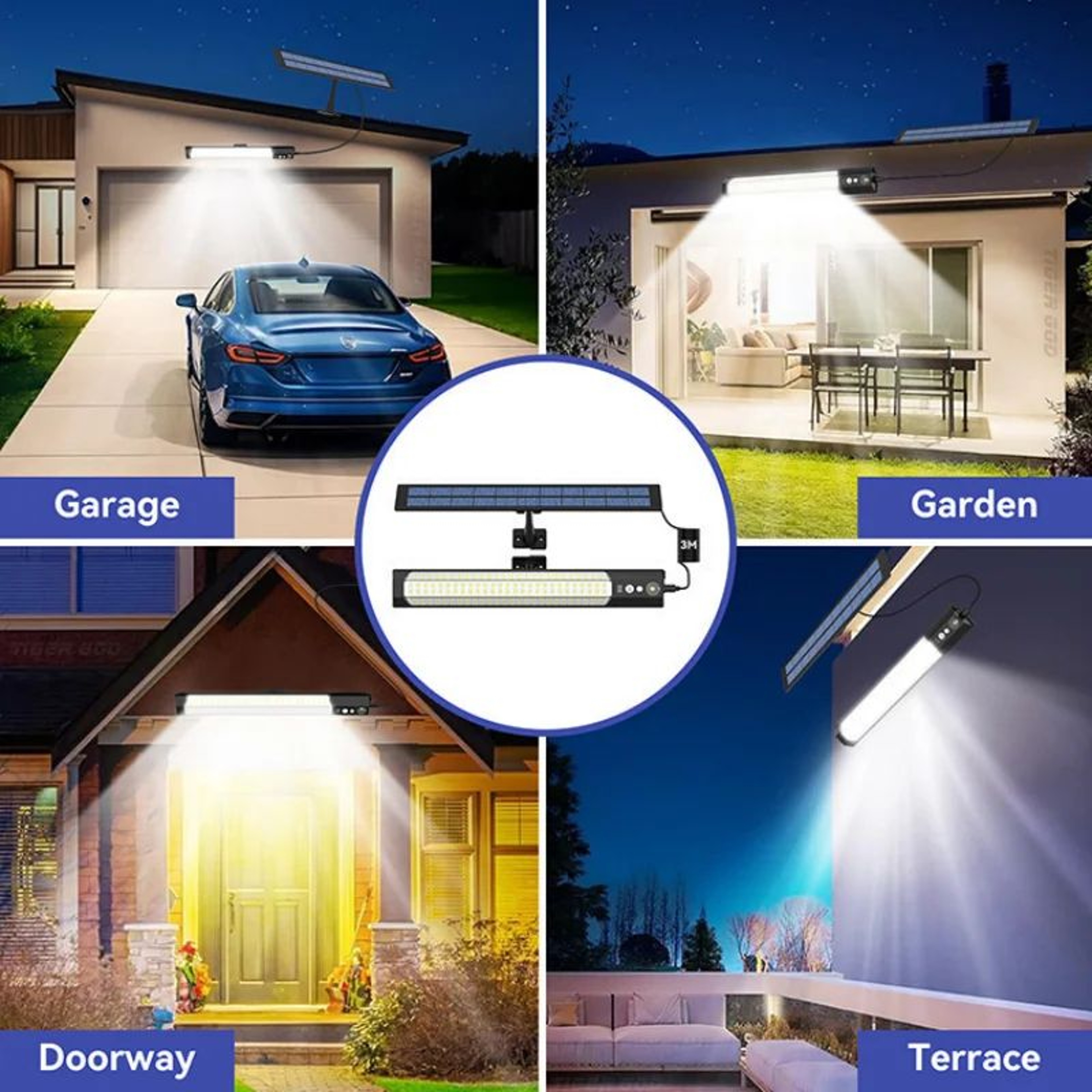 Solar LED Motion Sensor Wall Light For Yard Fence And Balcony 4