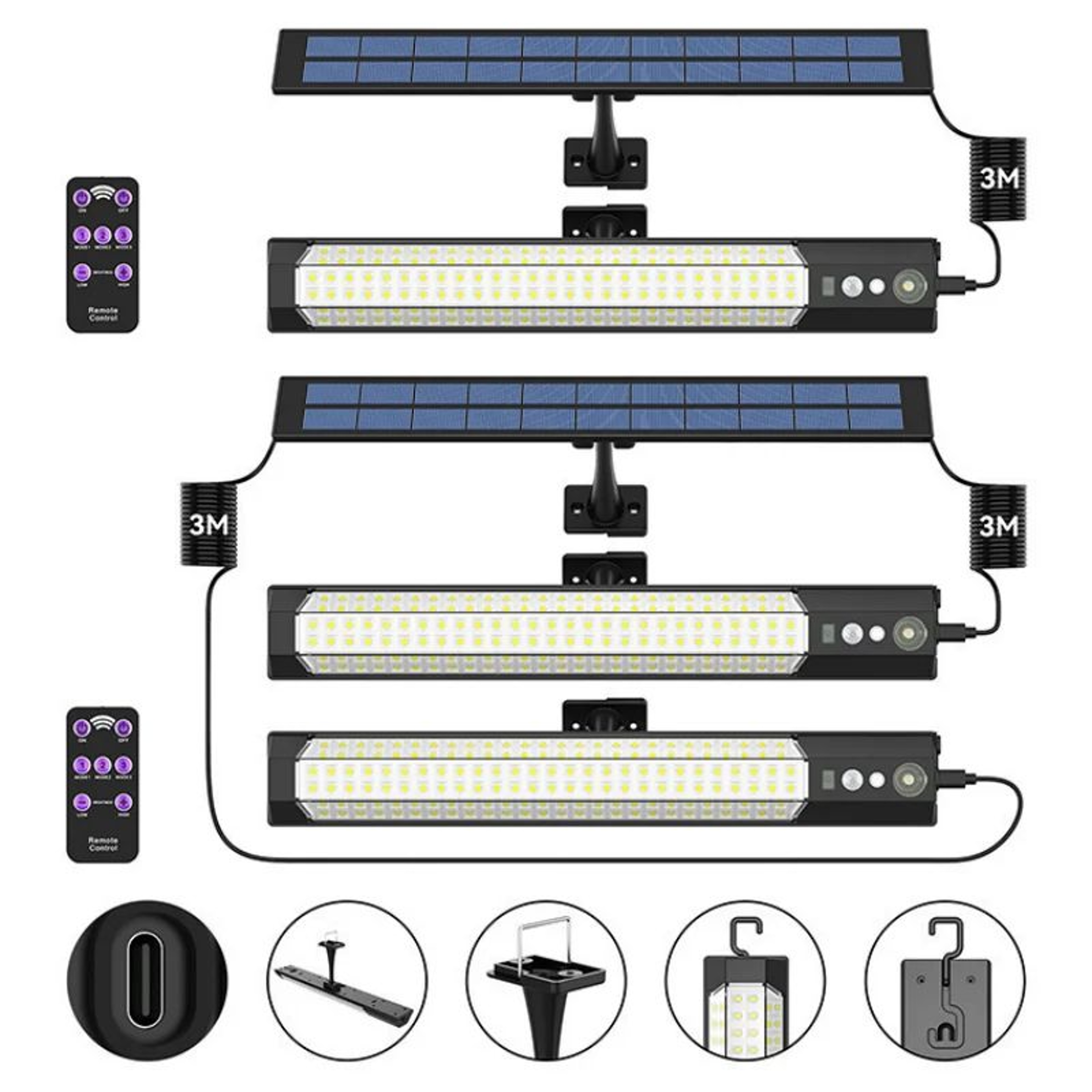 Solar LED Motion Sensor Wall Light For Yard Fence And Balcony 3