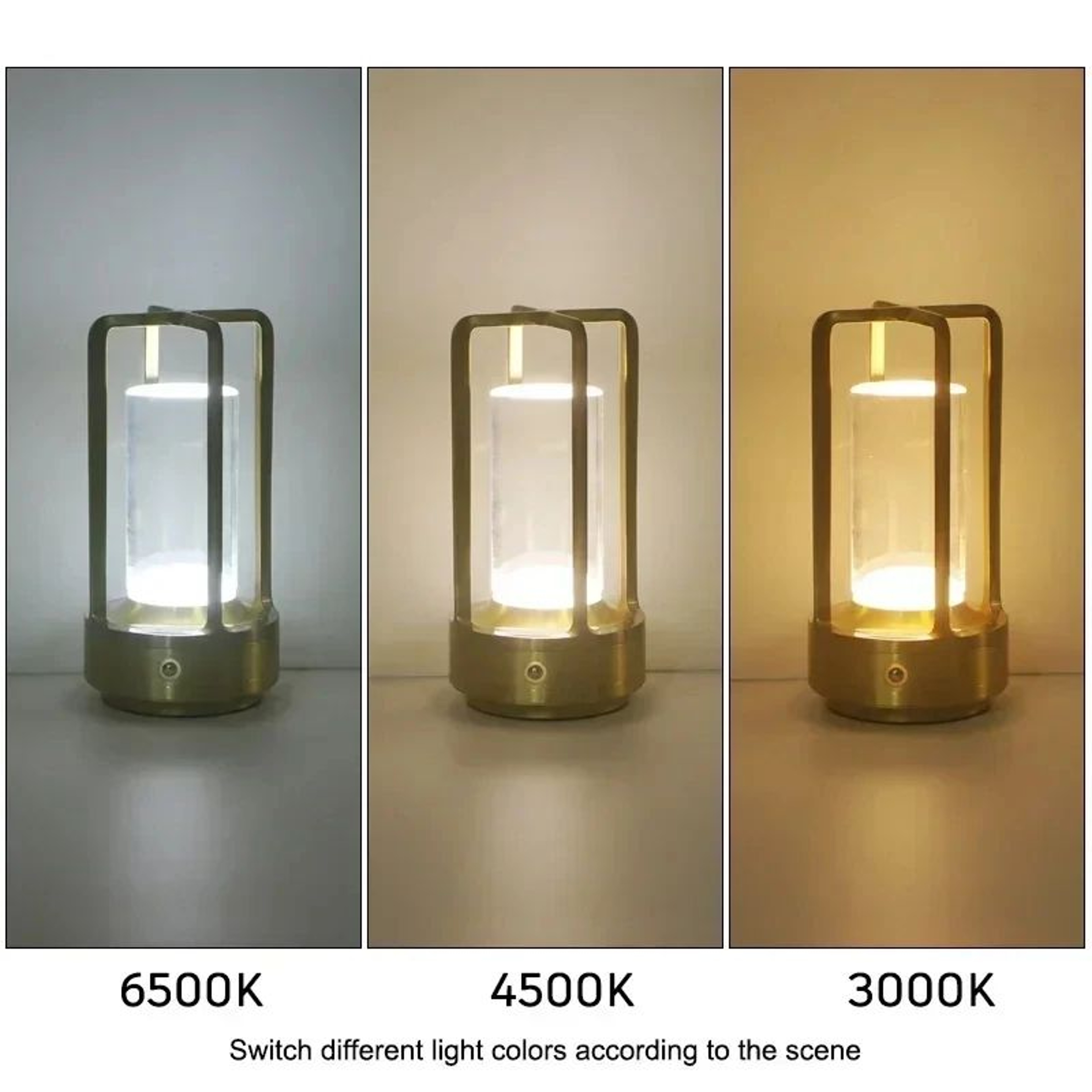 HOMEFISH Touch Control USB Rechargeable Table Lamp For Ambient Lighting 3