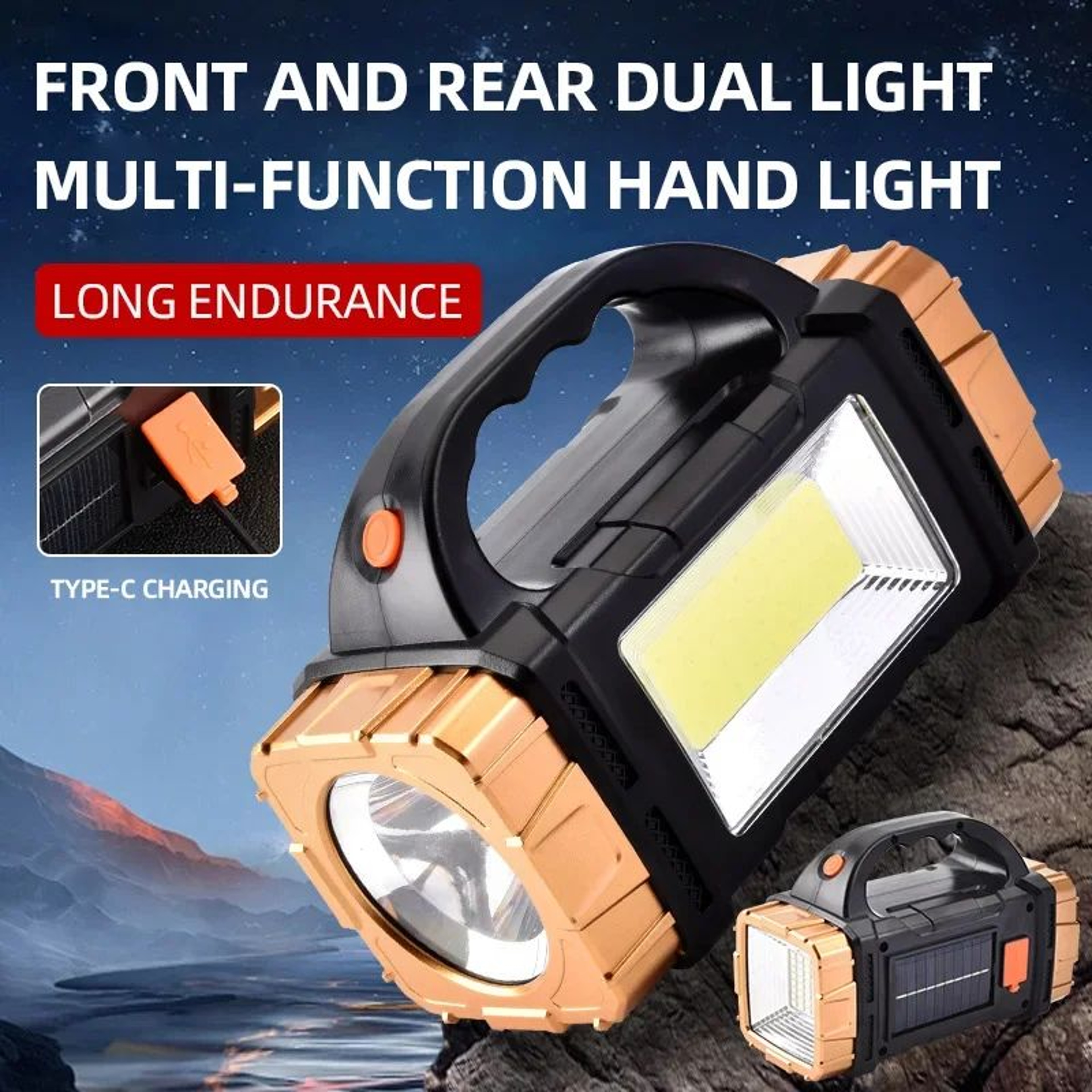 Rechargeable LED Flashlight With Side Light And Multiple Lighting Modes 2