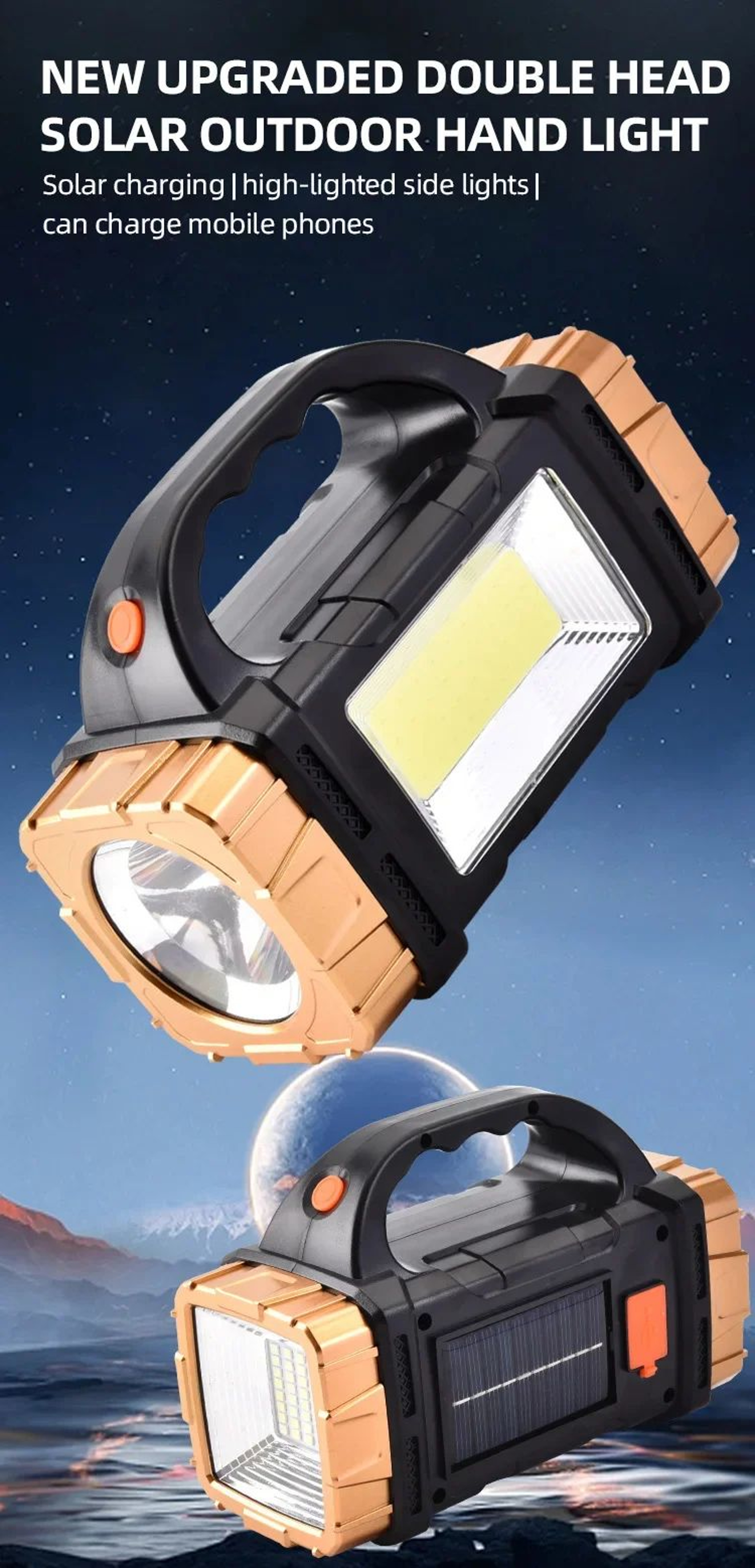 Rechargeable LED Flashlight With Side Light And Multiple Lighting Modes 5
