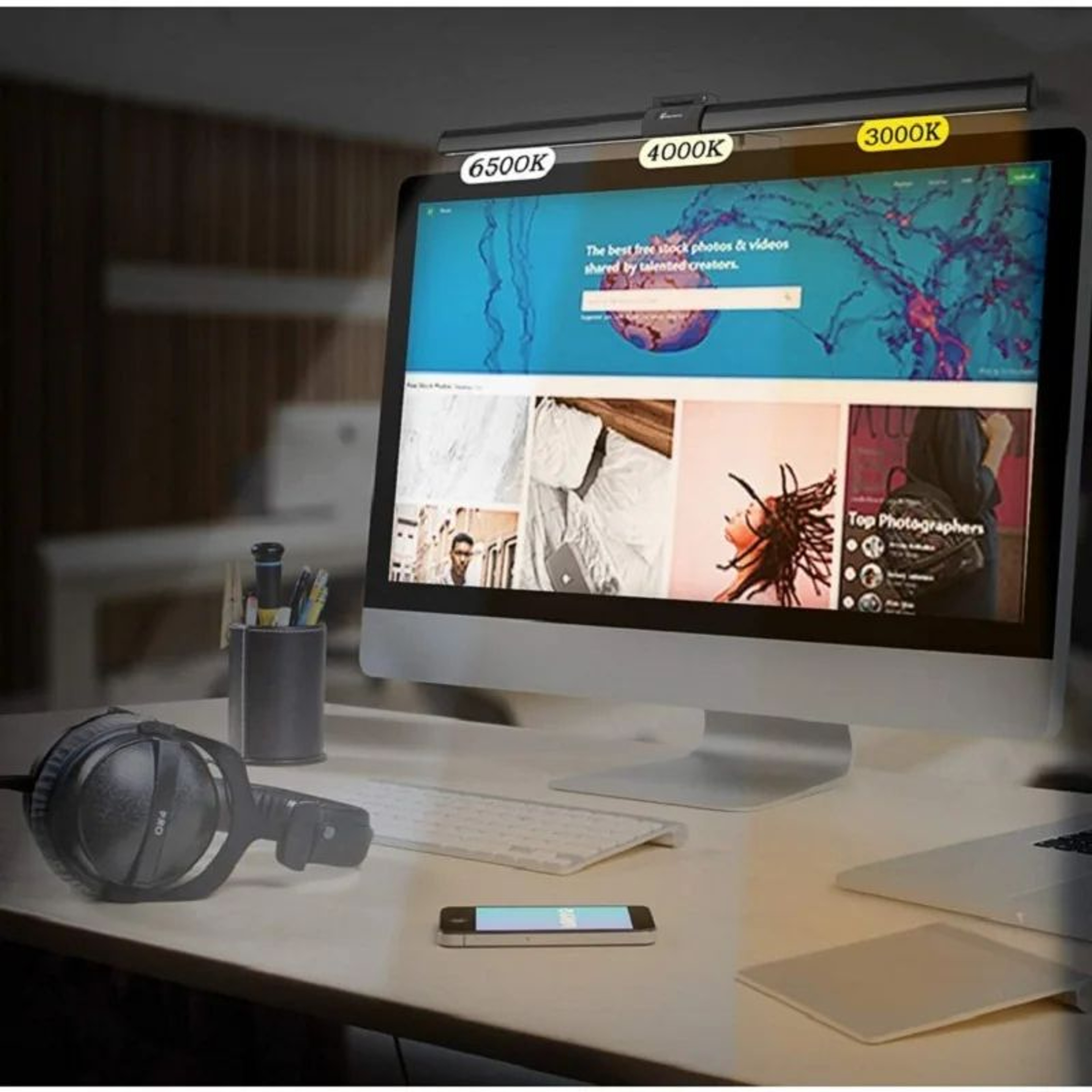 30cm Dimmable LED Monitor Light Bar With Adjustable Color Temperature 1