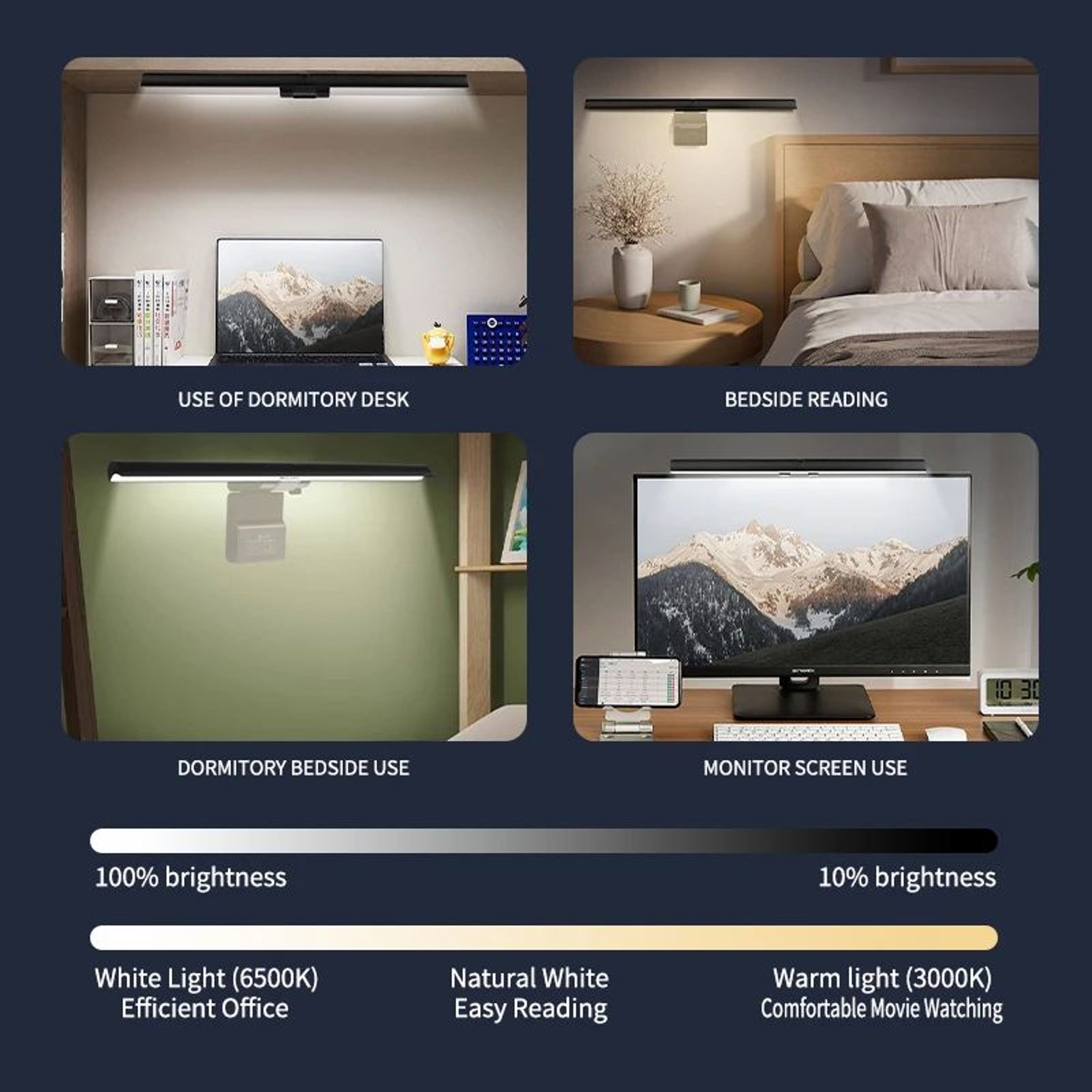 30cm Dimmable LED Monitor Light Bar With Adjustable Color Temperature 8