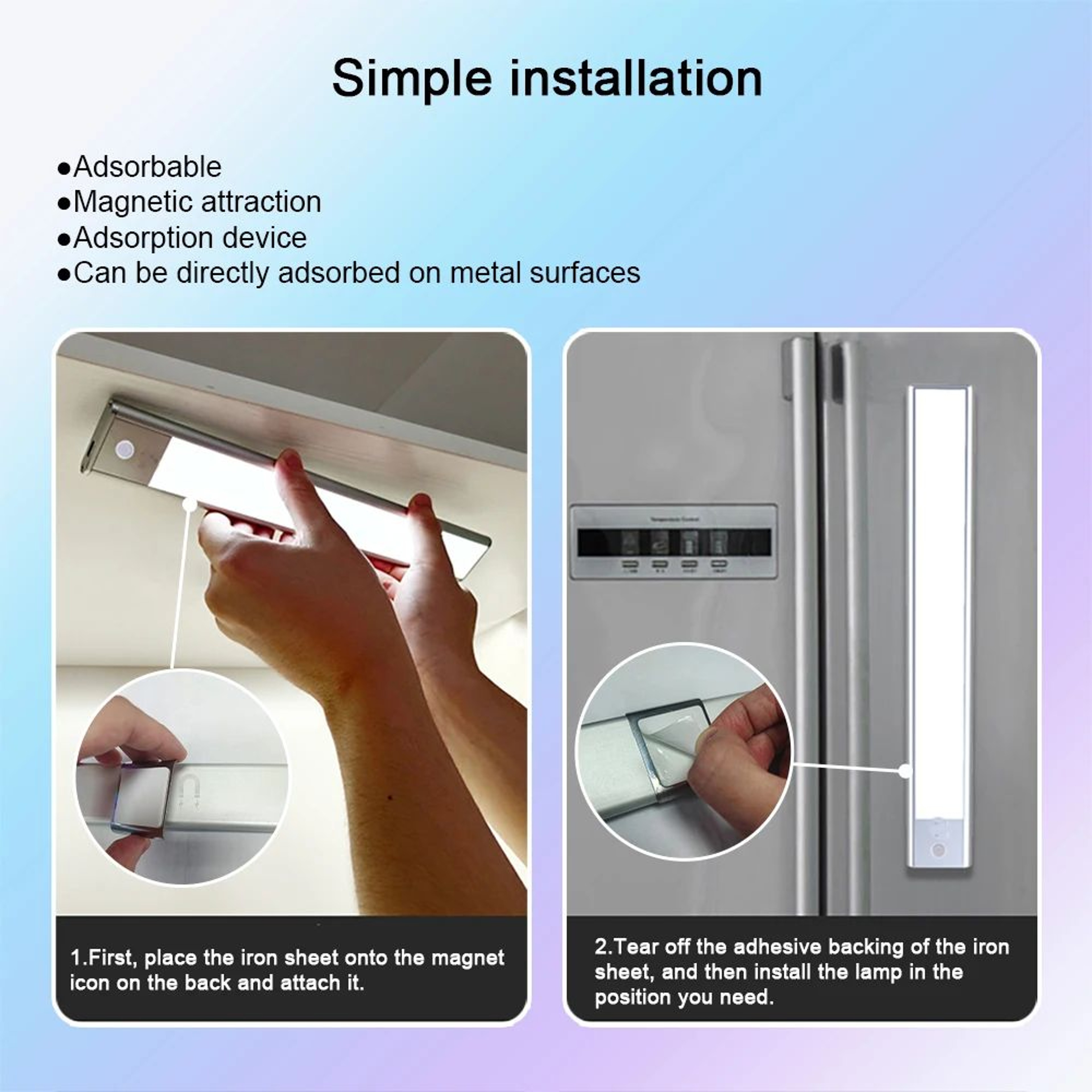 Ultra Thin Wireless LED Cabinet Light With Motion Sensor And USB Connection 5