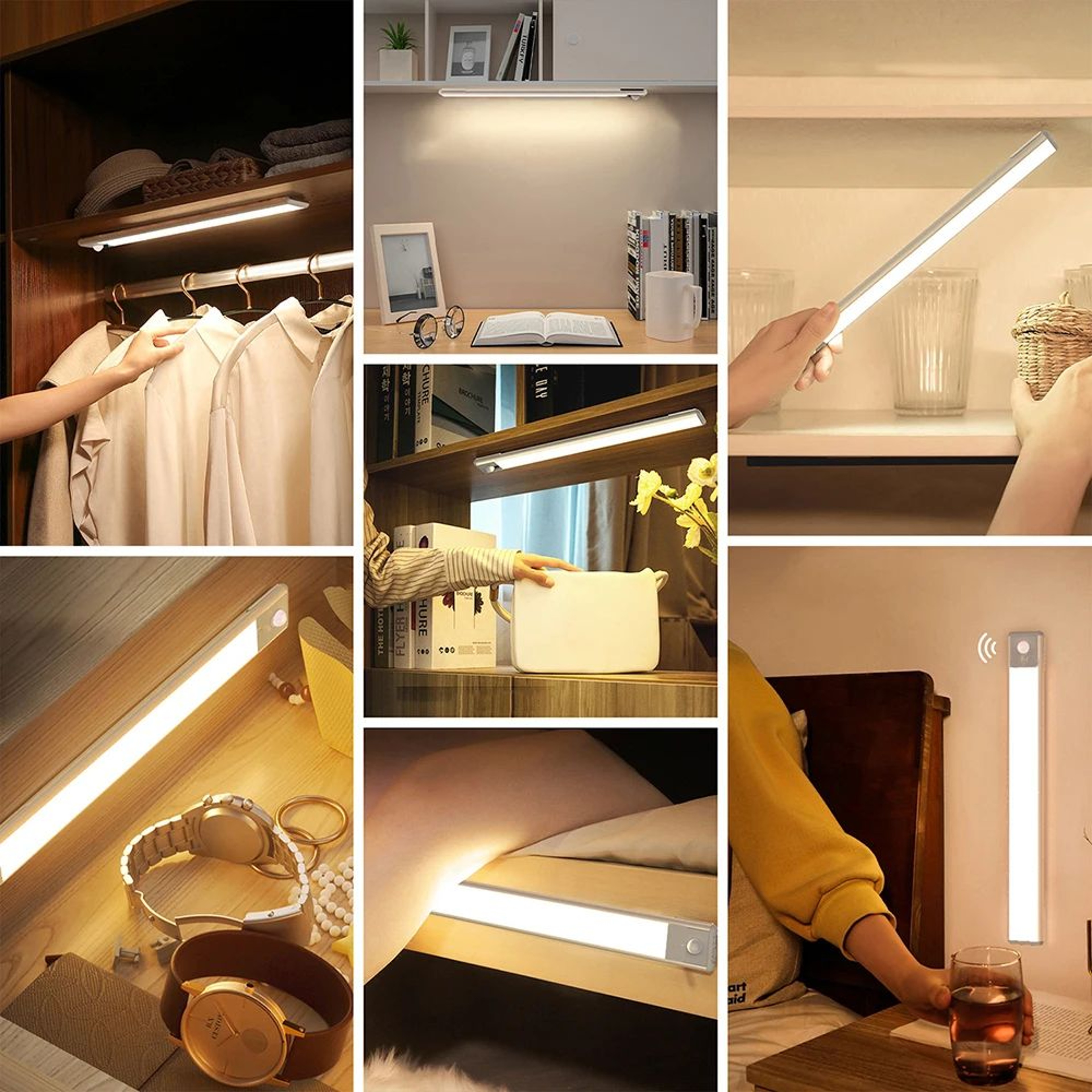 Ultra Thin Wireless LED Cabinet Light With Motion Sensor And USB Connection 8