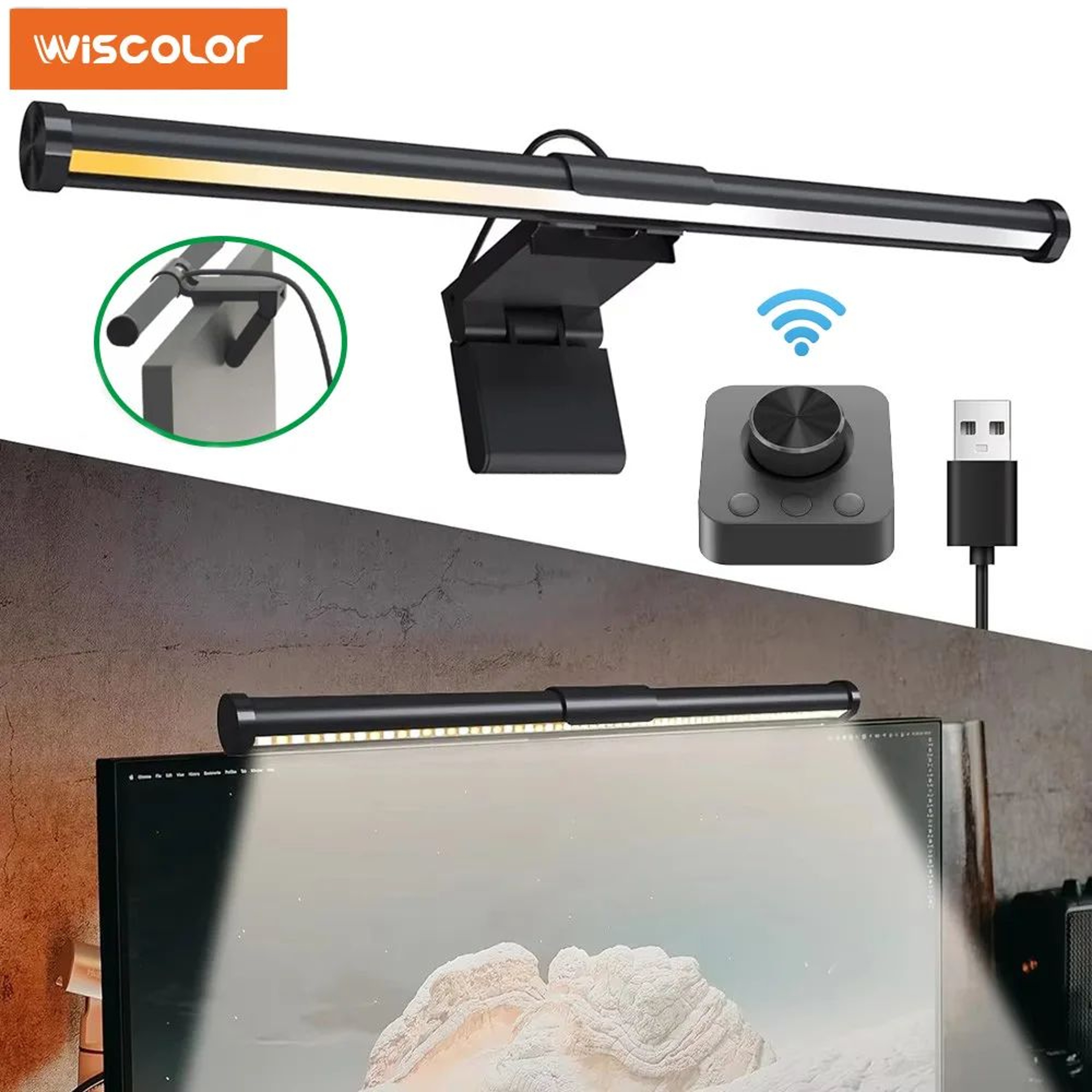 Dimmable LED Monitor Light Bar With Remote Control For Office And Gaming 0