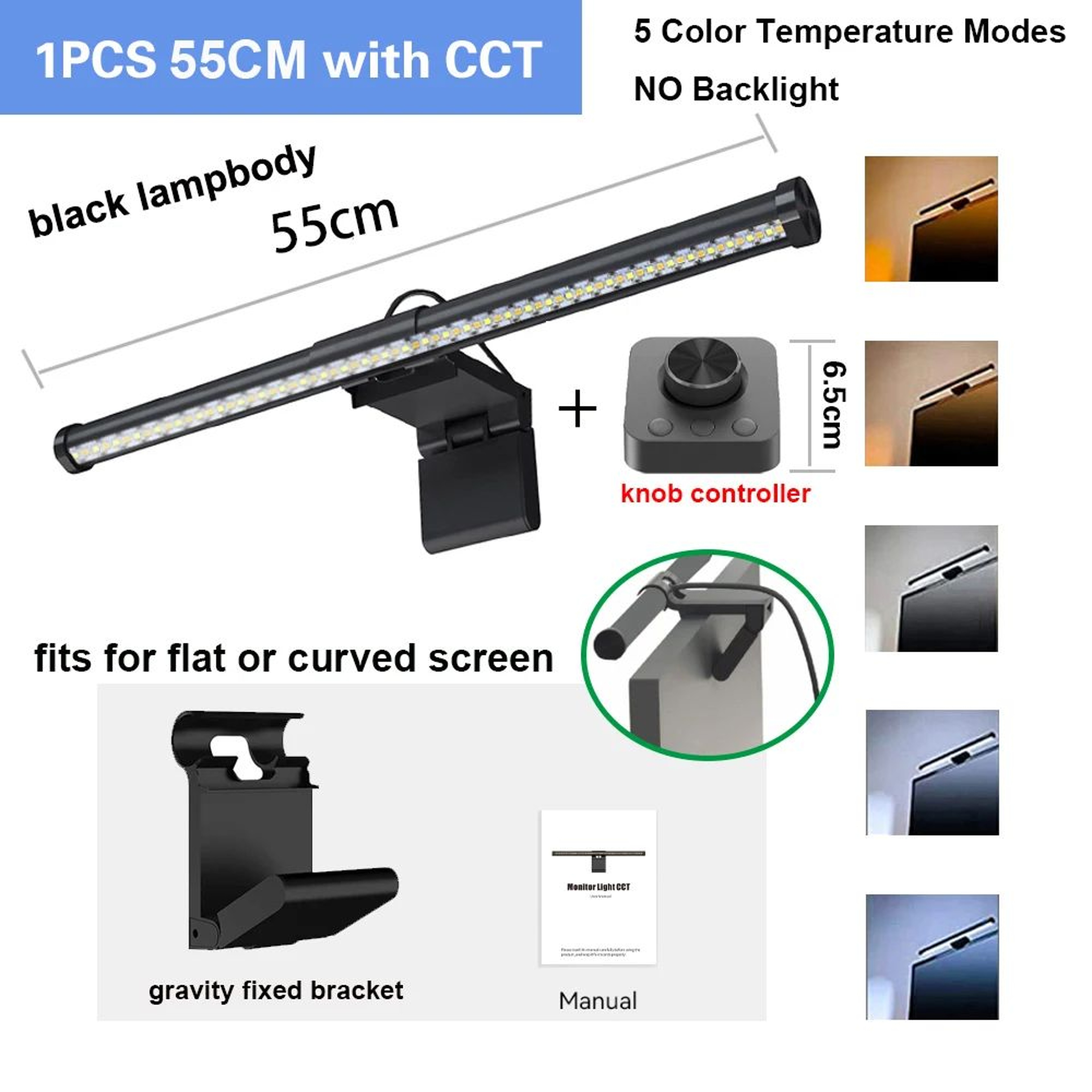 Dimmable LED Monitor Light Bar With Remote Control For Office And Gaming 15