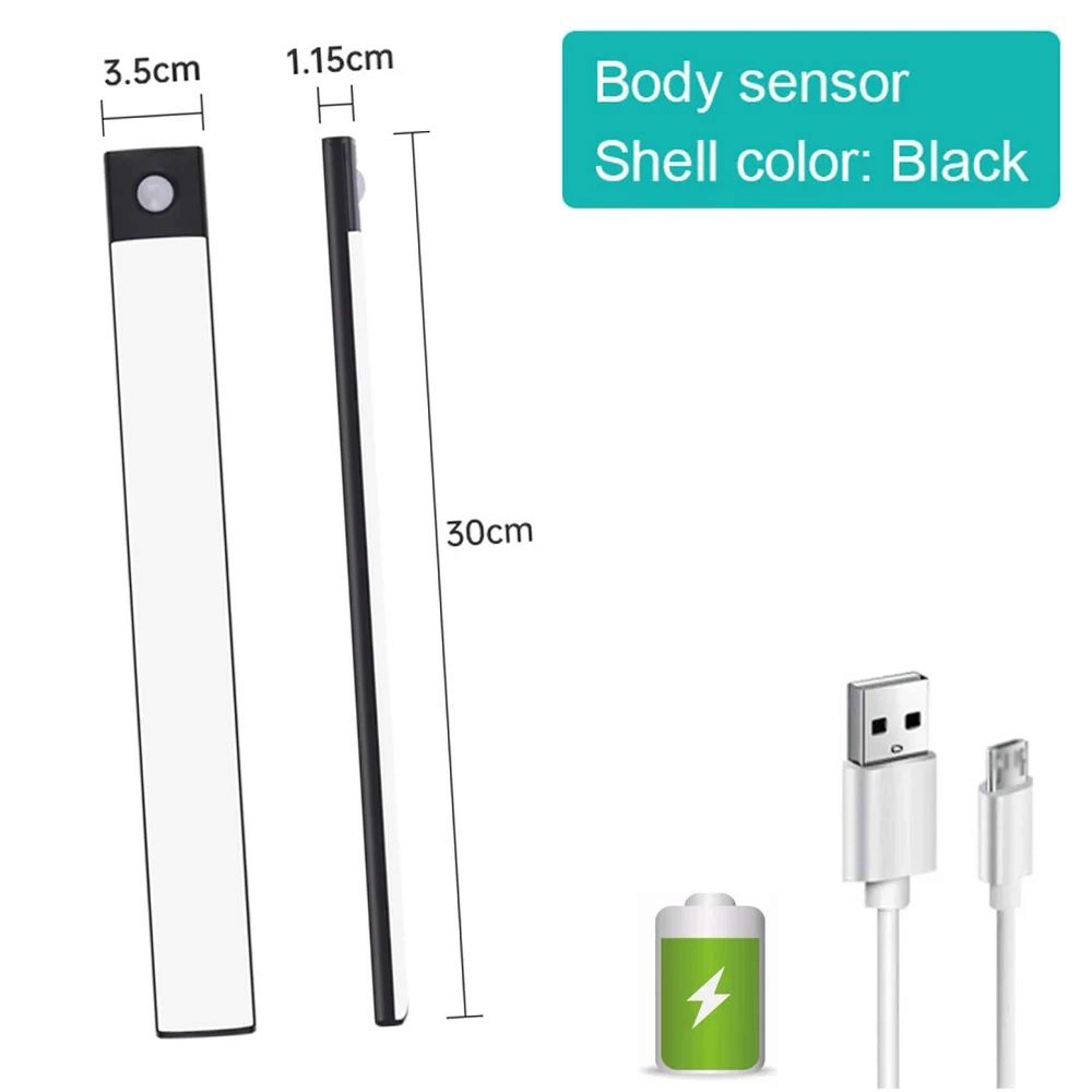 Magnetic USB Rechargeable LED Cabinet Light With Motion Sensor 12