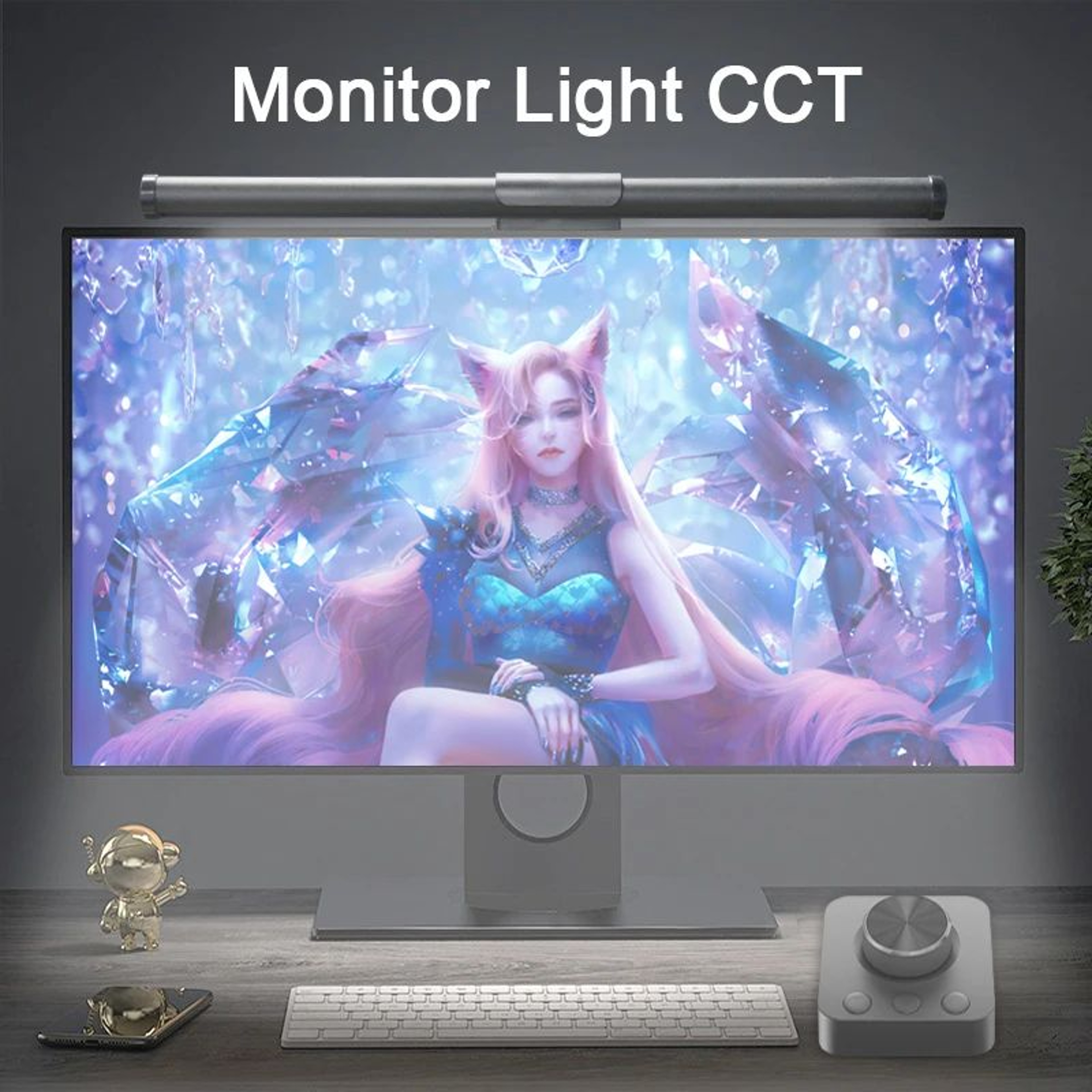 Dimmable LED Monitor Light Bar With Remote Control And Ambient Lighting 4
