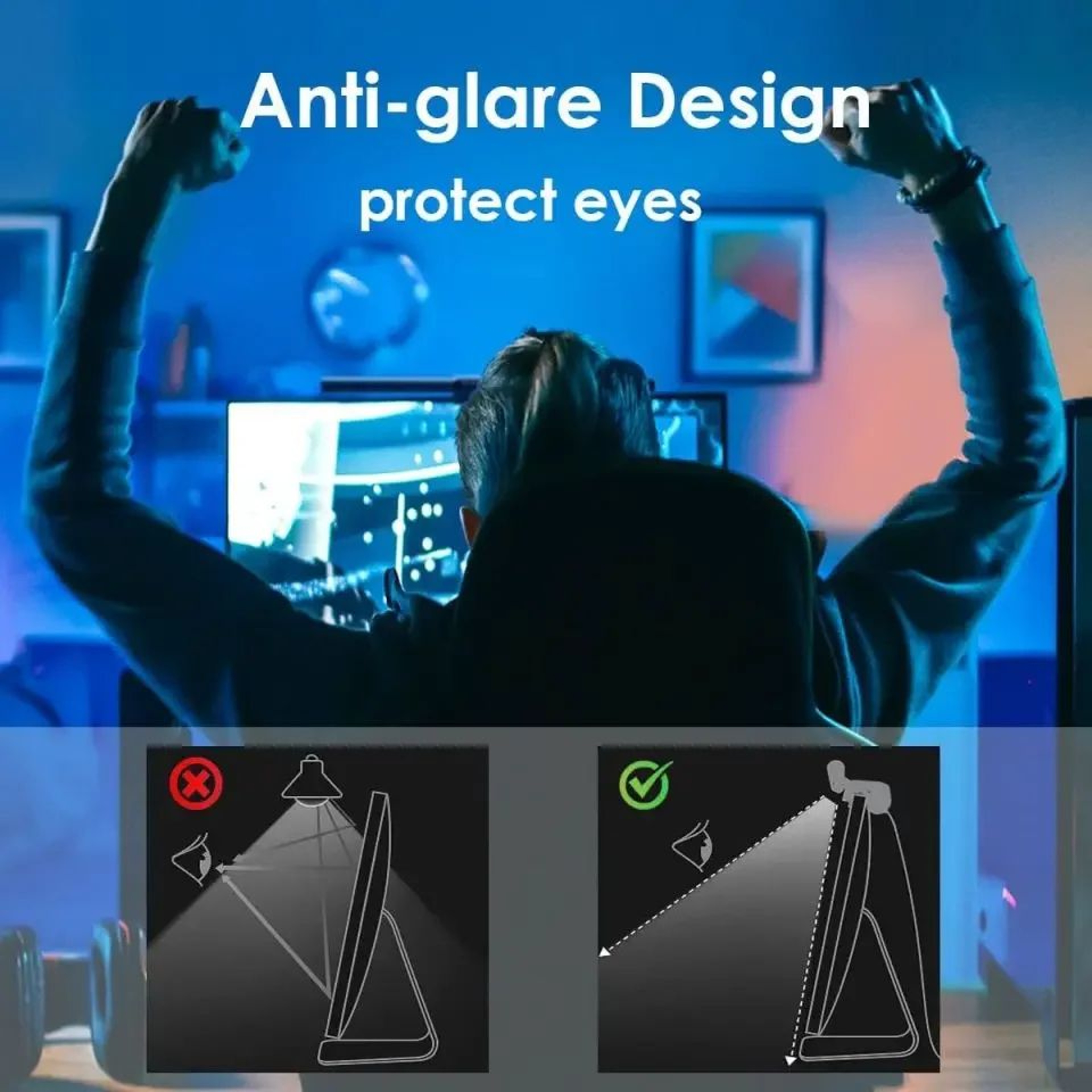 USB Dimmable LED Monitor Light Bar With RGB Atmosphere Lighting 11