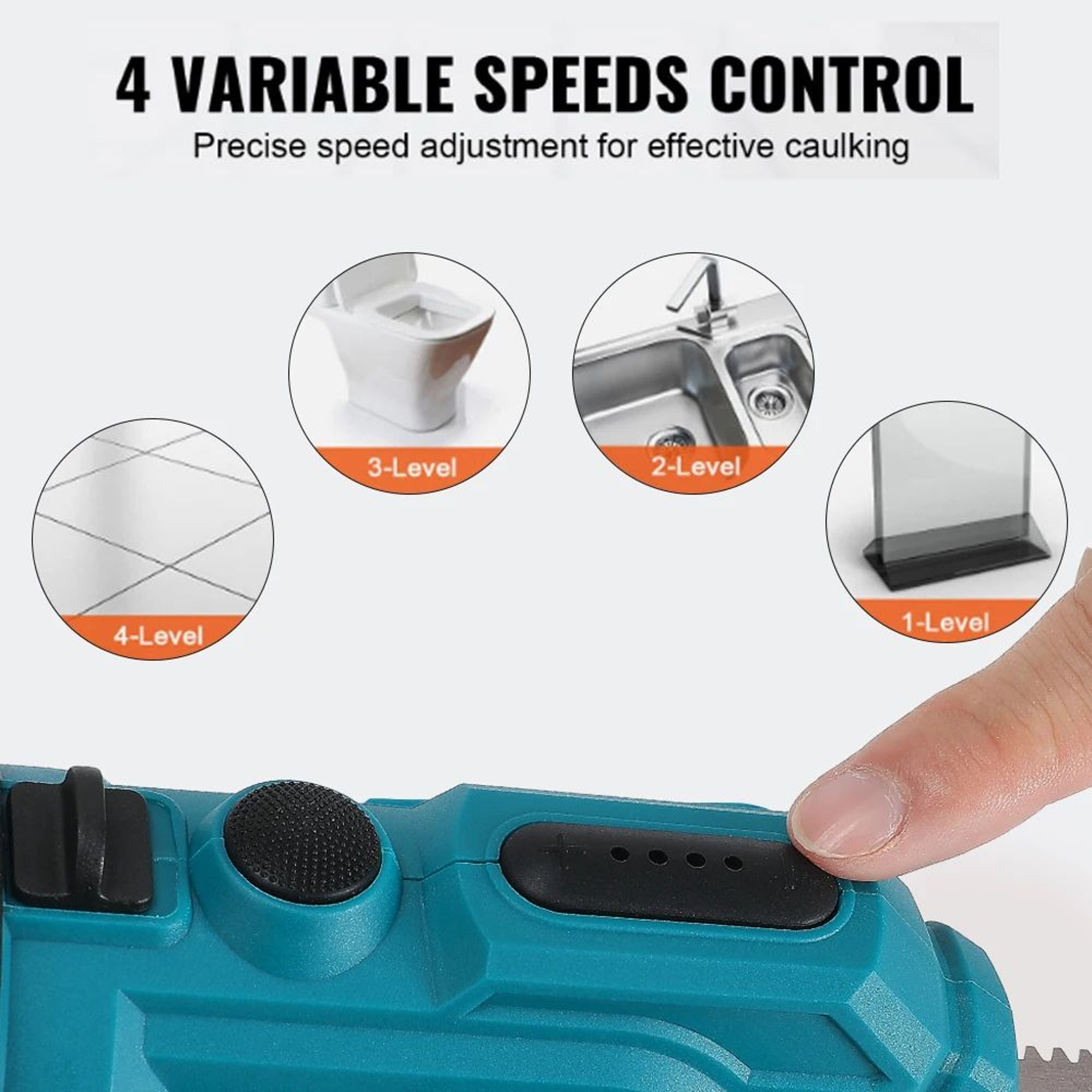 Cordless Electric Caulking Gun With 4 Speeds For Makita 18V Battery 3