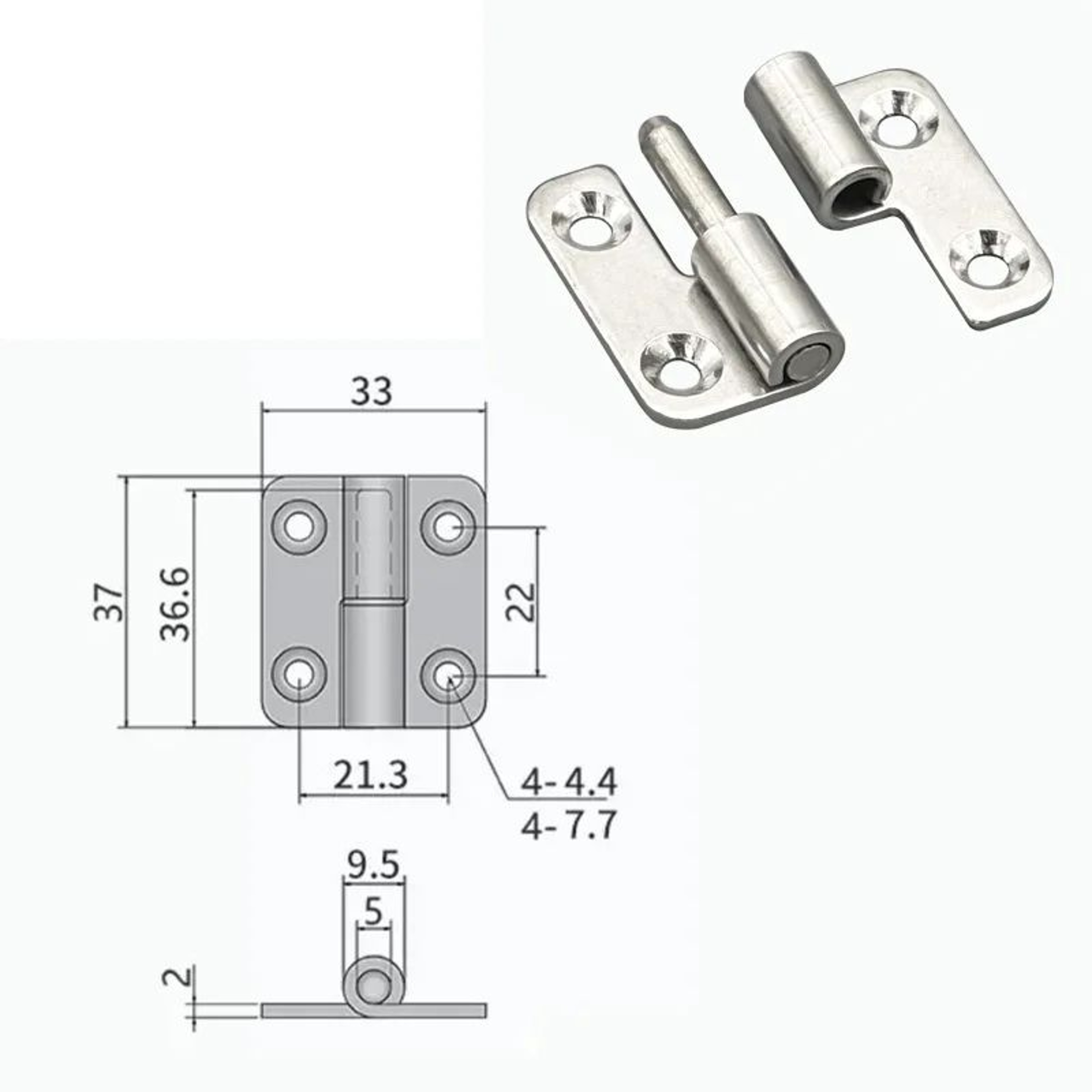 6 Piece Stainless Steel Lift Off Hinges For Cabinet And Wardrobe Doors 5