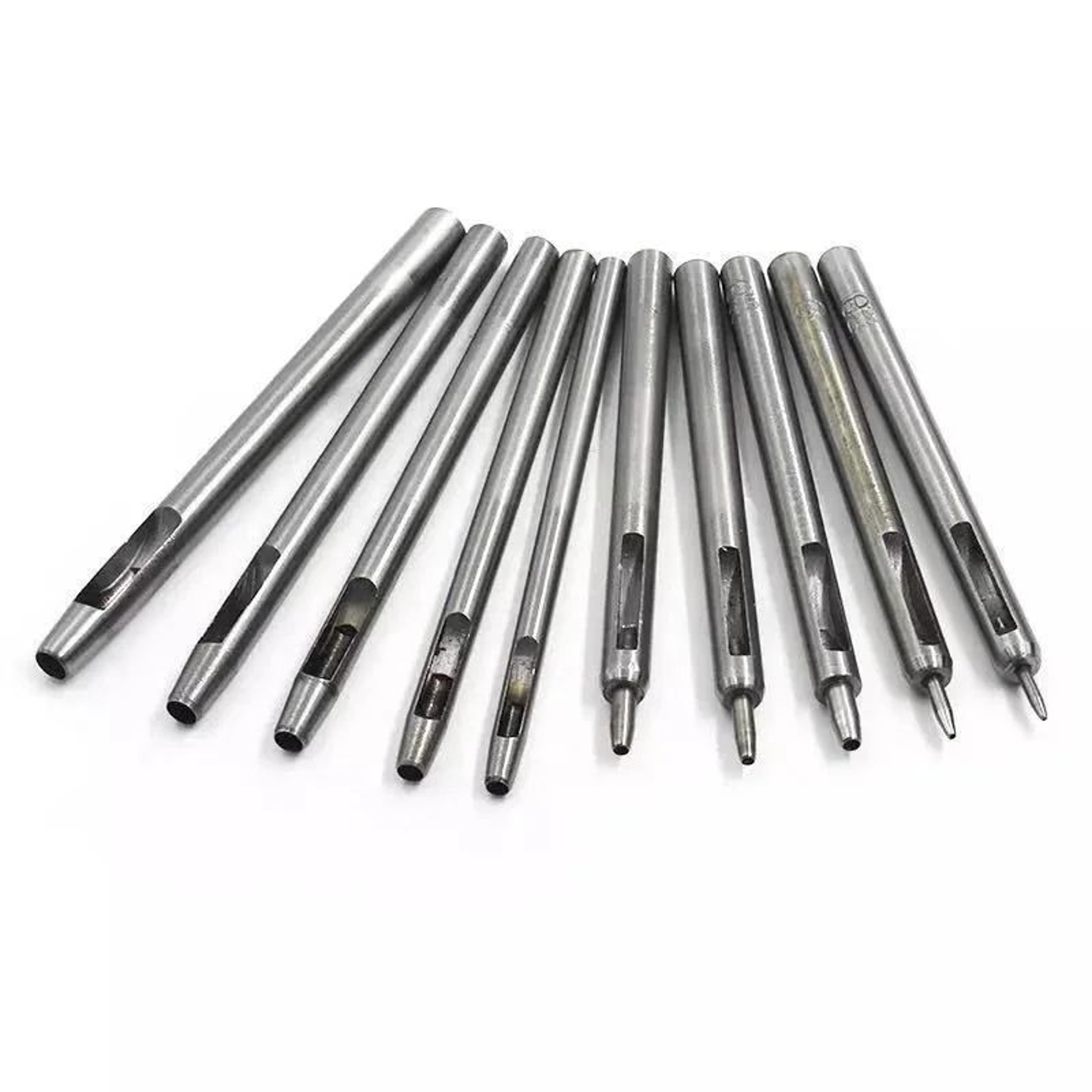 10 Piece Steel Hollow Round Hole Punch Set For Leather Belts And Crafts 5