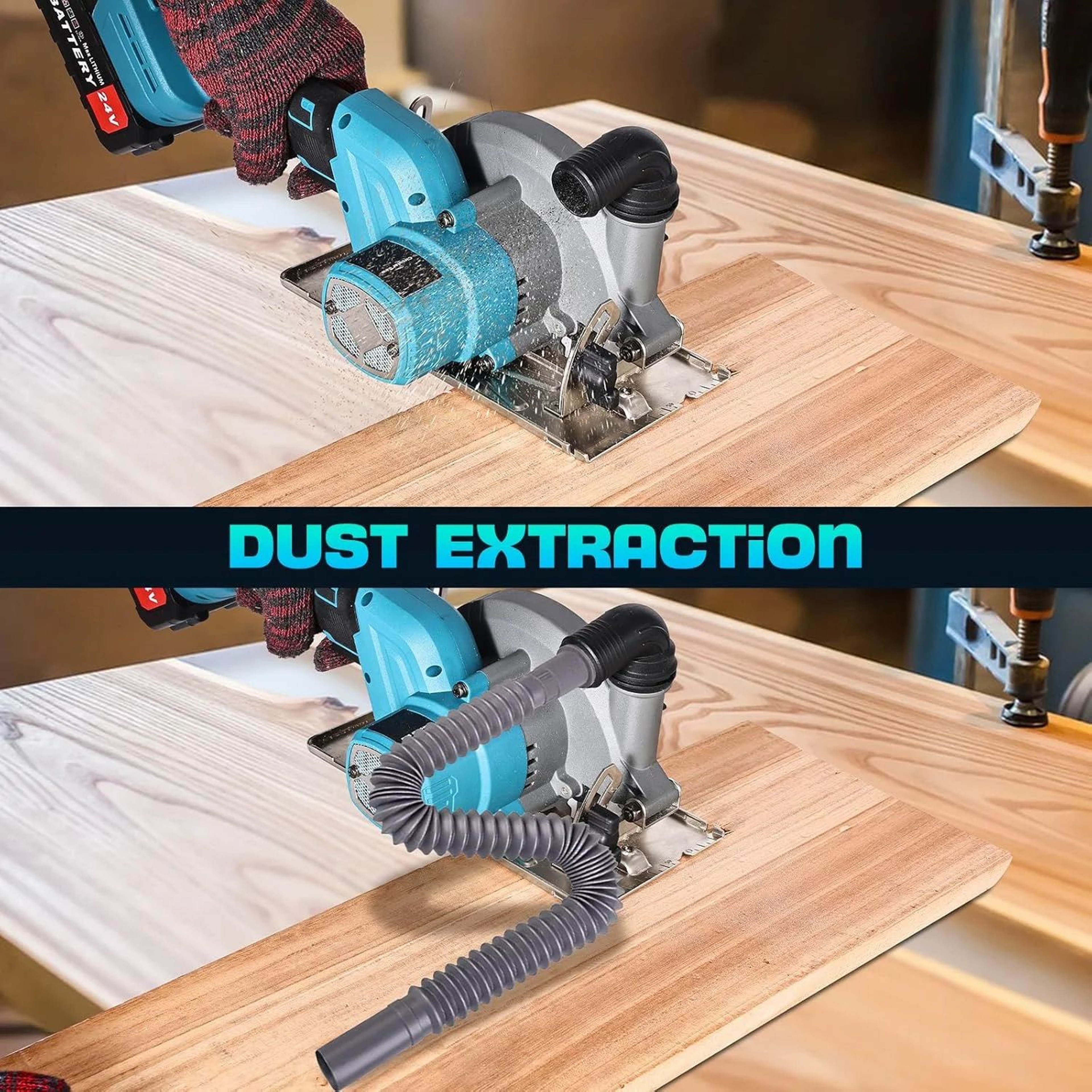 1100W Brushless Cordless Circular Saw Compatible With Makita 18V Battery 3