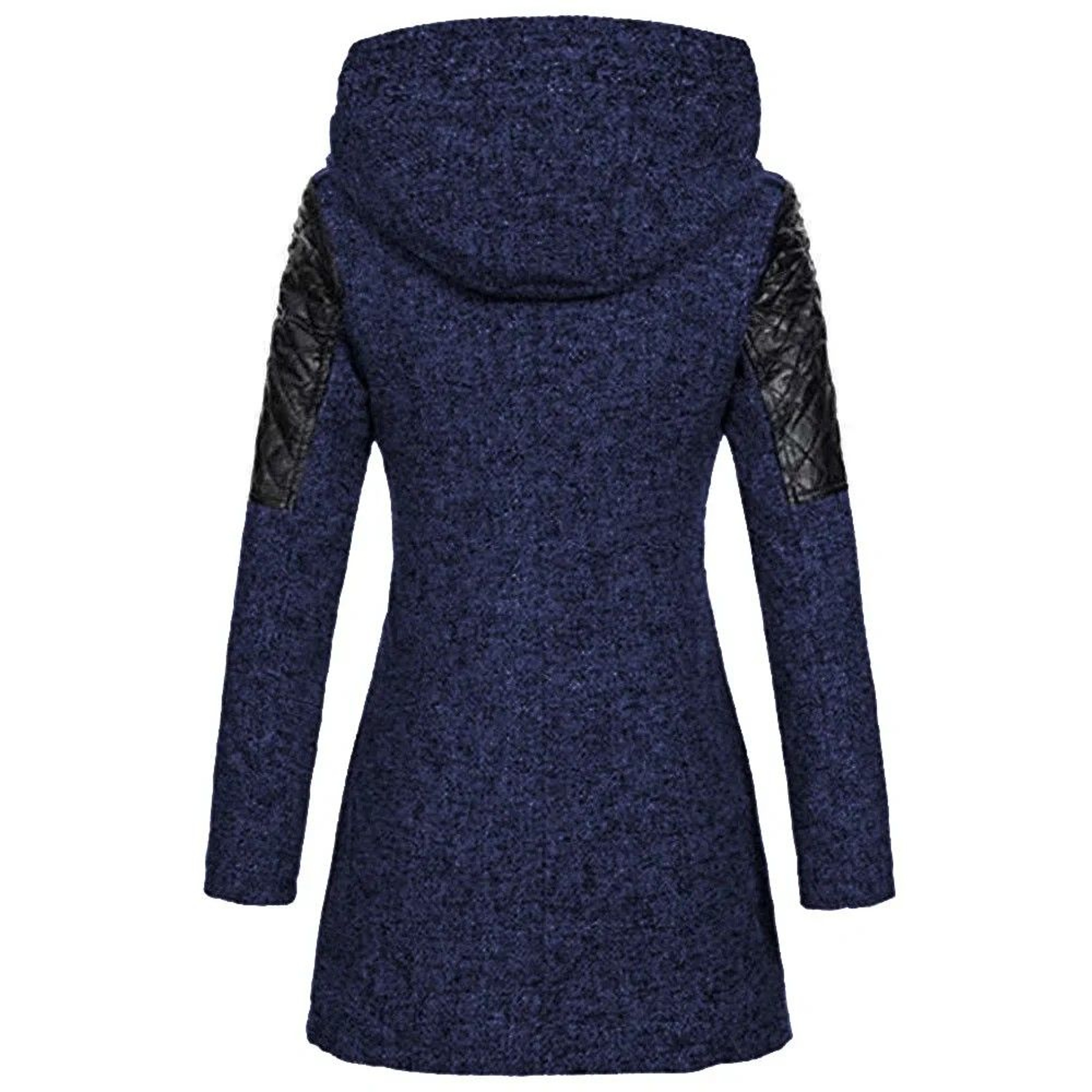 Autumn  Winter Hooded Woolen DiagonalZip Coat For Women 6