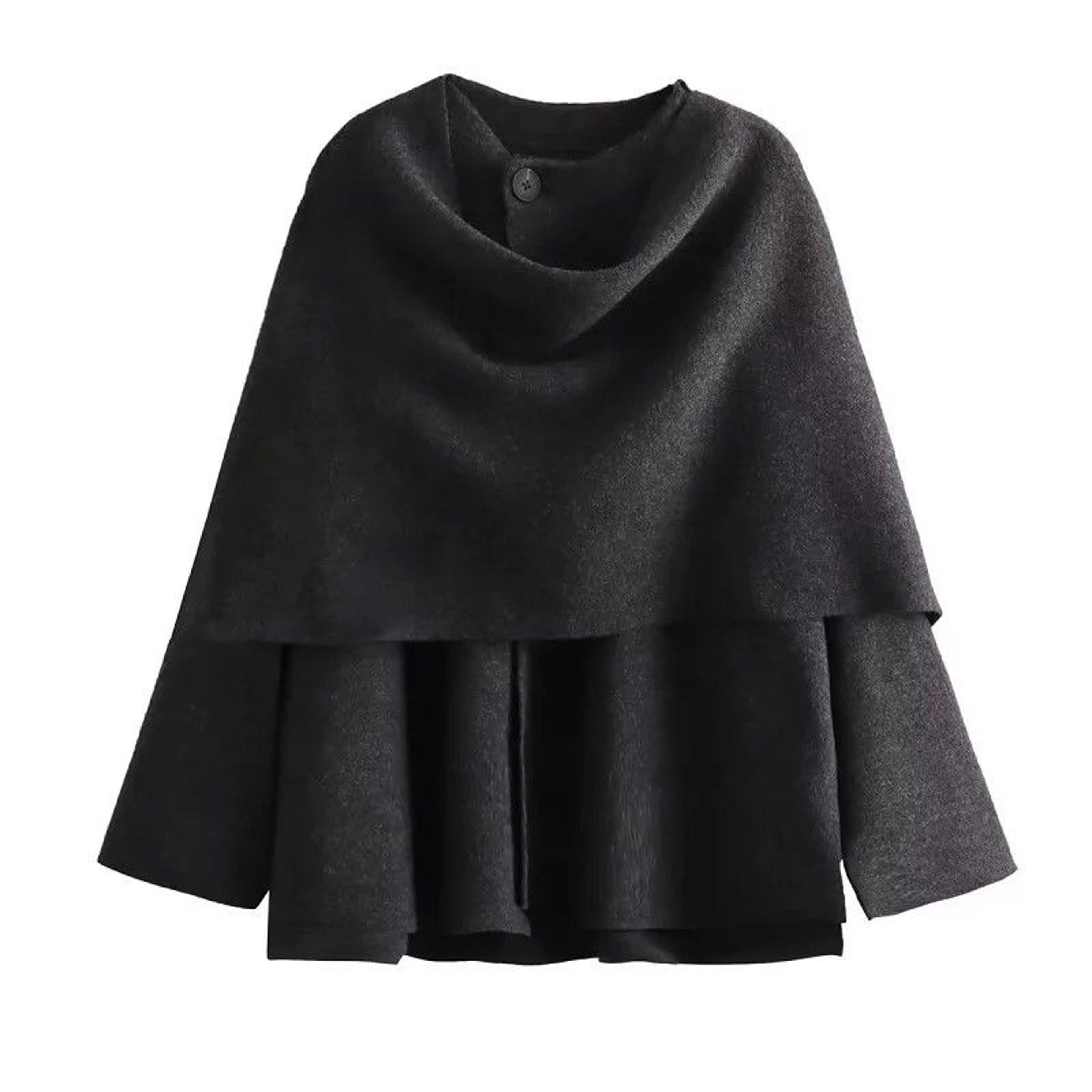 LuxeShield Asymmetric Scarf Plush Winter Coat Warm Padded LongLine Jacket For Women 1